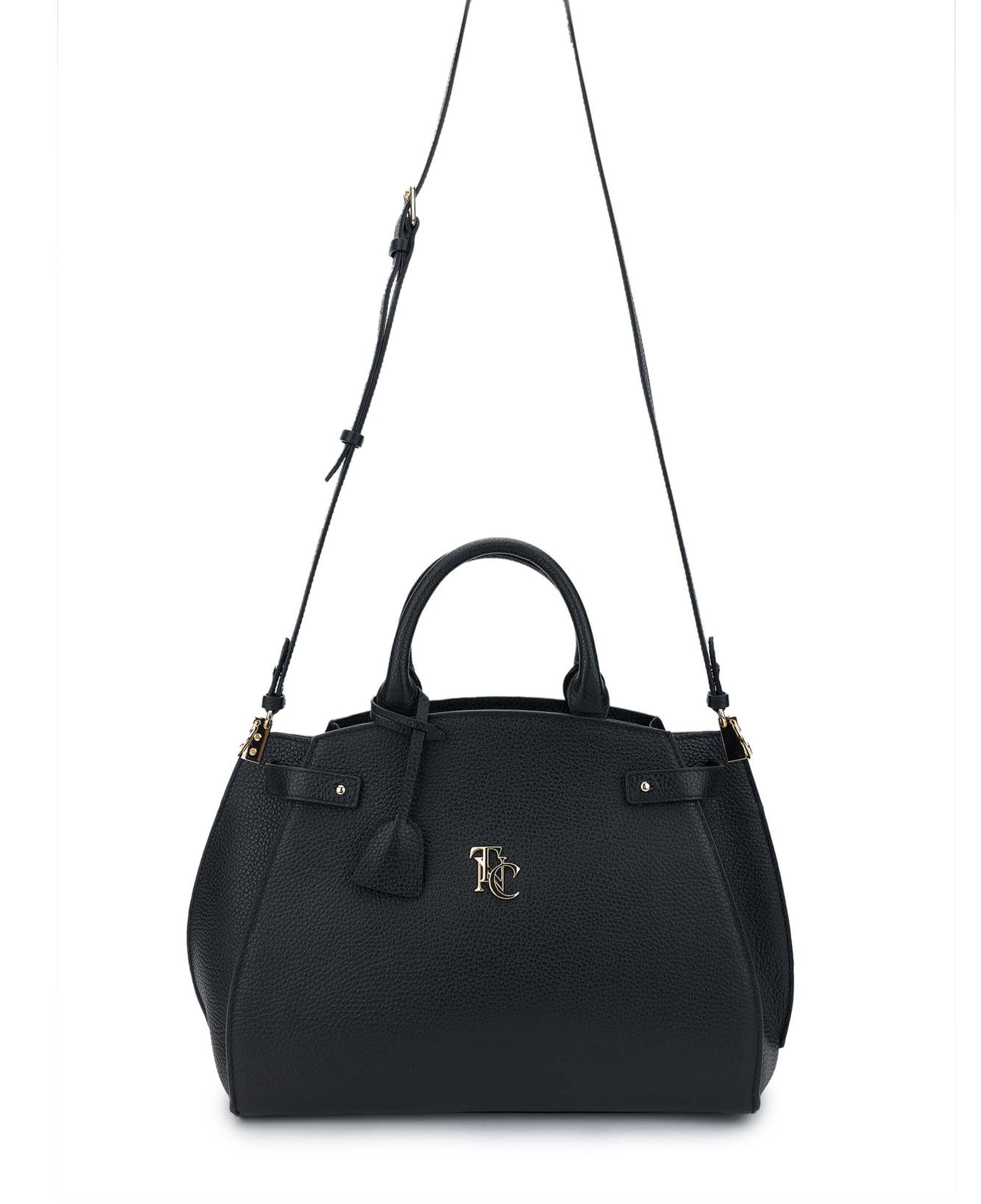 Tamer Tanca Kadın Hakiki Deri Siyah El Çantası