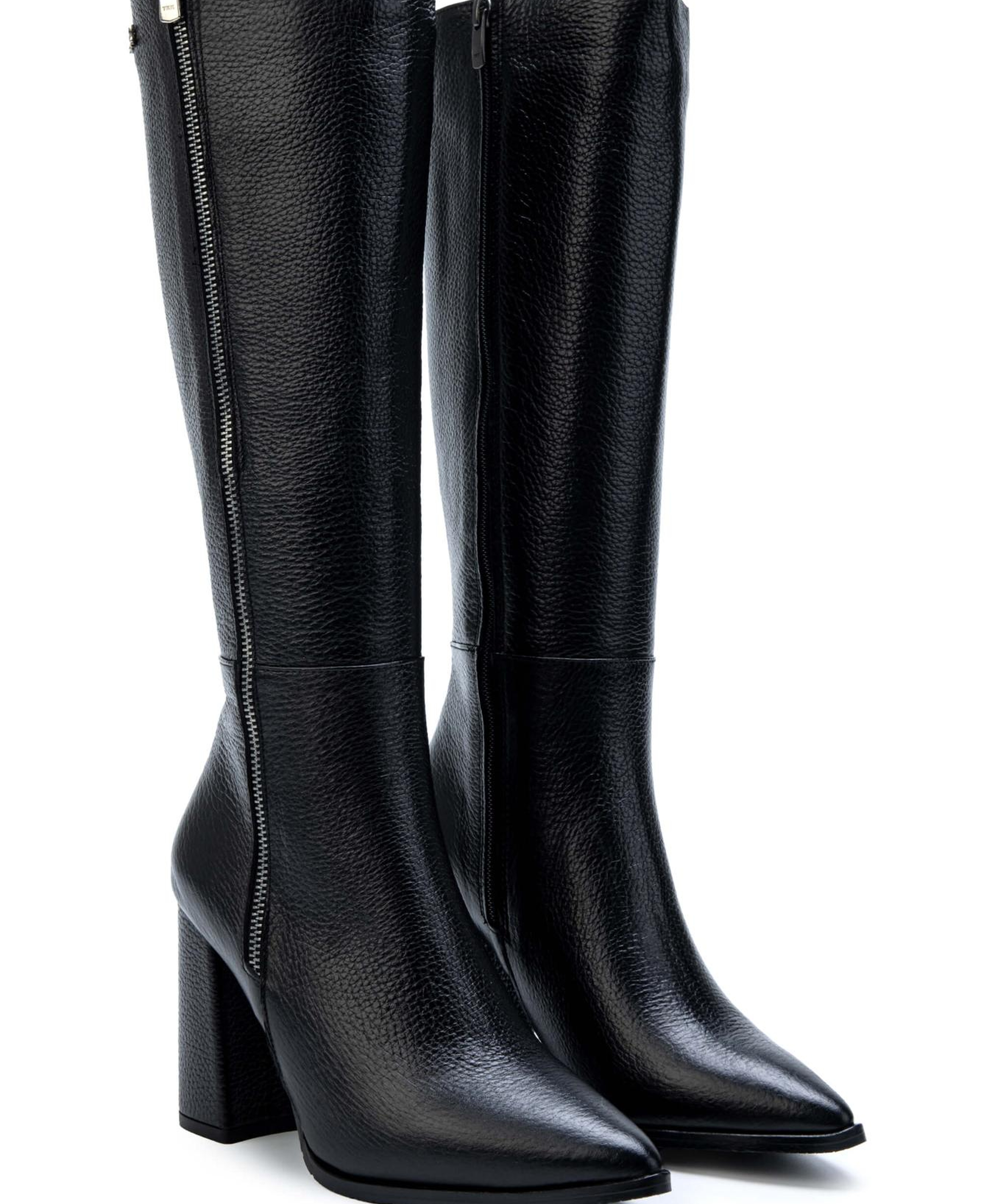 Tamer Tanca Kadın Hakiki Deri Siyah Floter Klasik Çizme