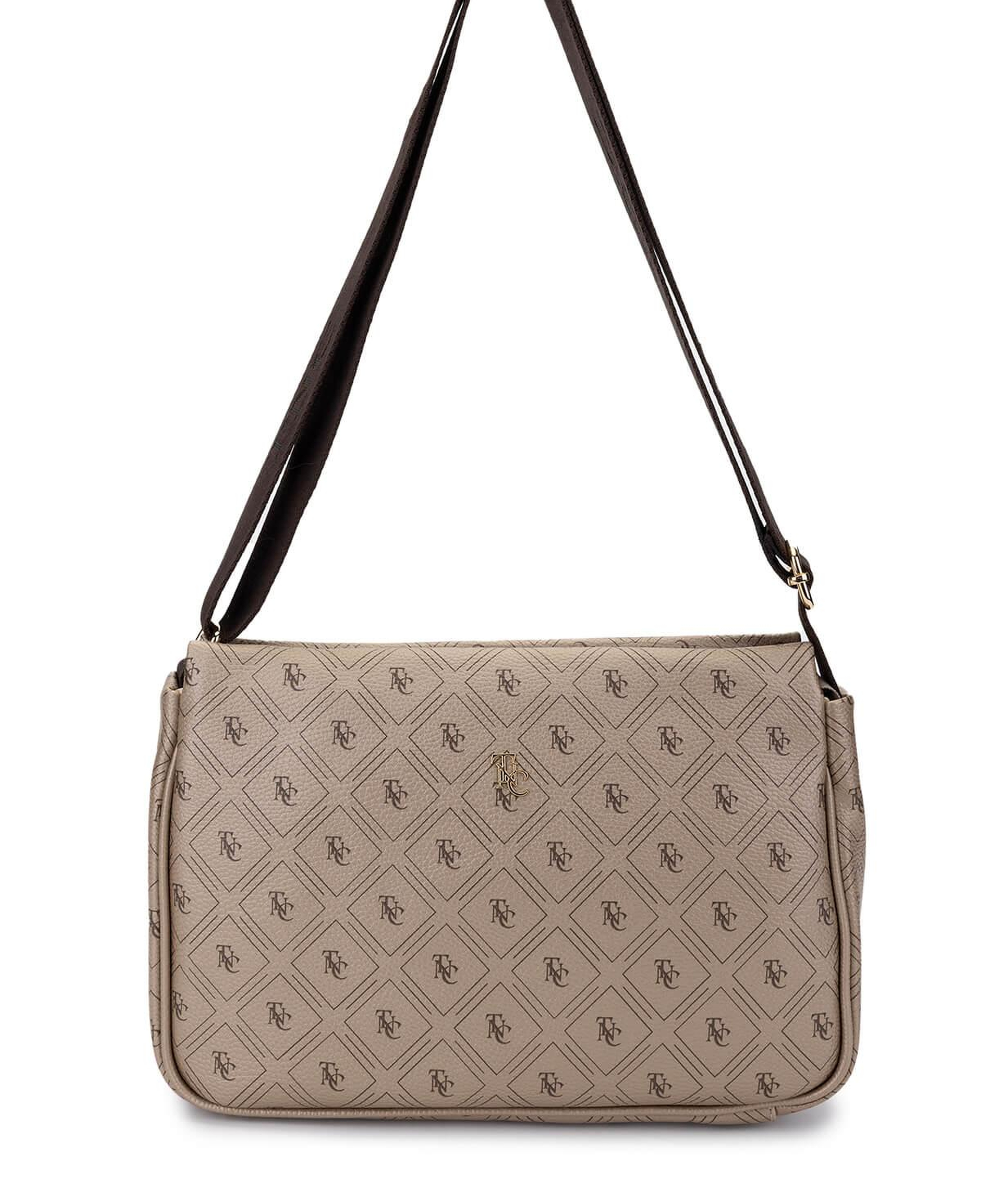 Tamer Tanca Kadın Vegan Altın Desen Omuz Çanta