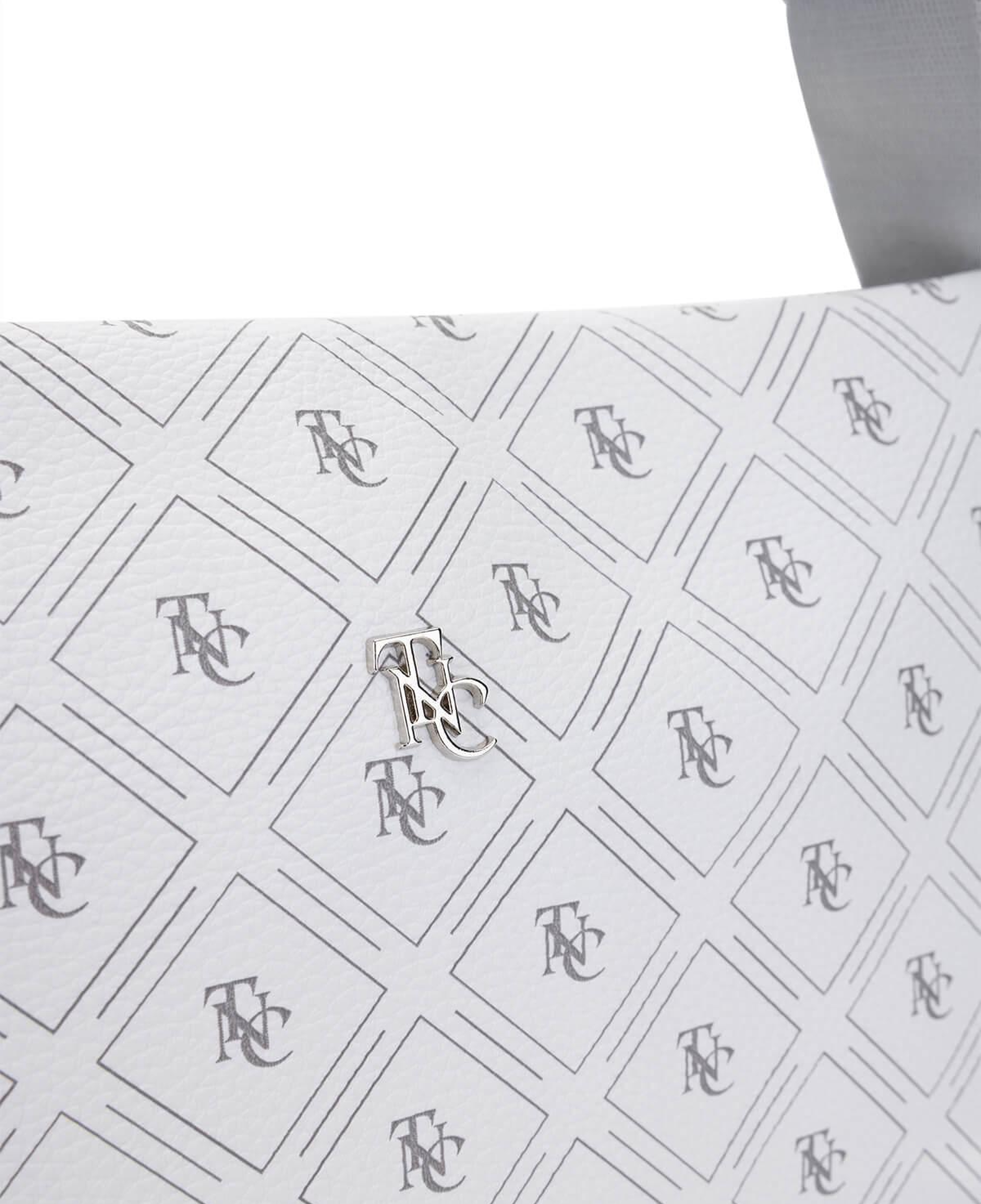 Tamer Tanca Kadın Vegan Beyaz Desen Omuz Çanta