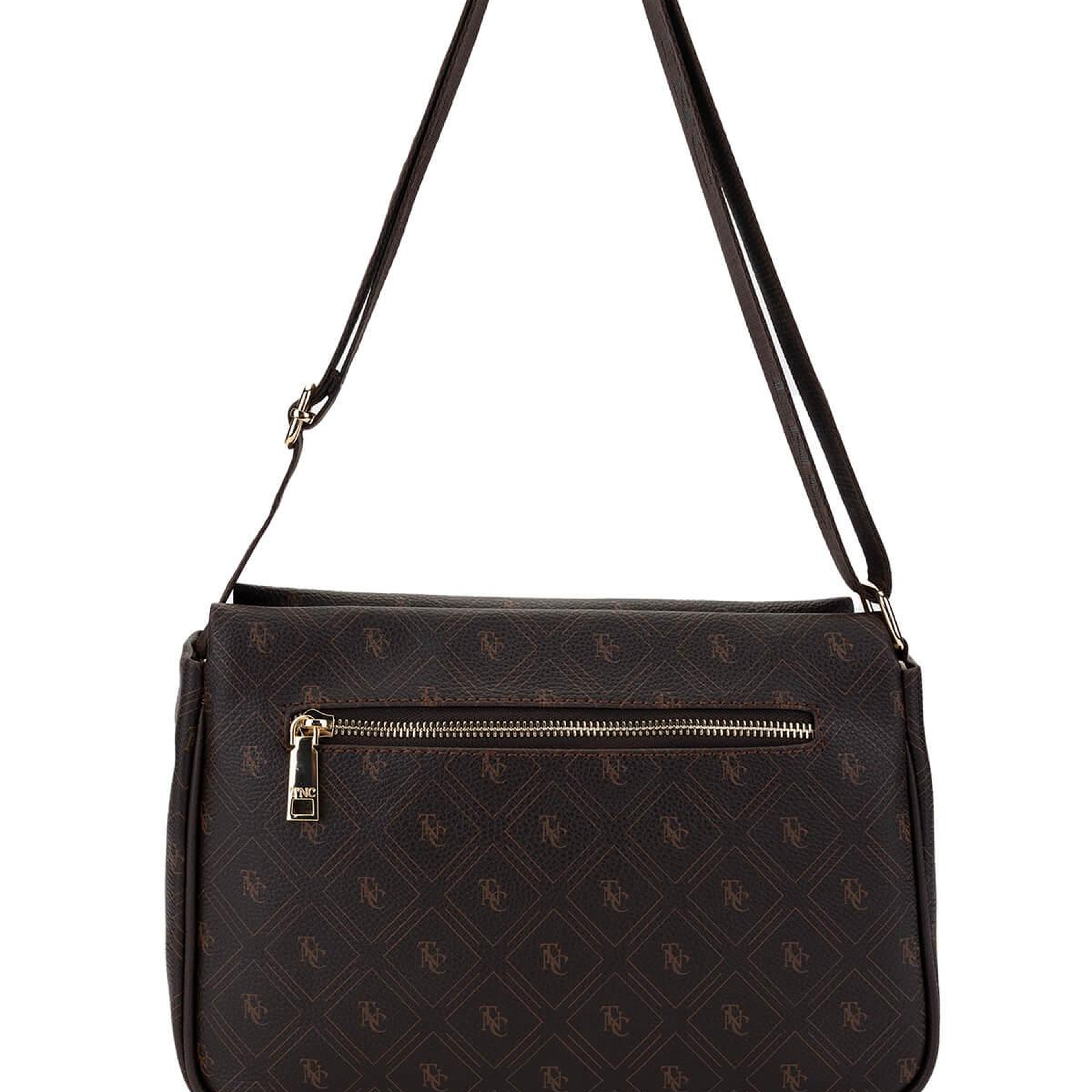 Tamer Tanca Kadın Vegan Kahverengi Desen Omuz Çanta