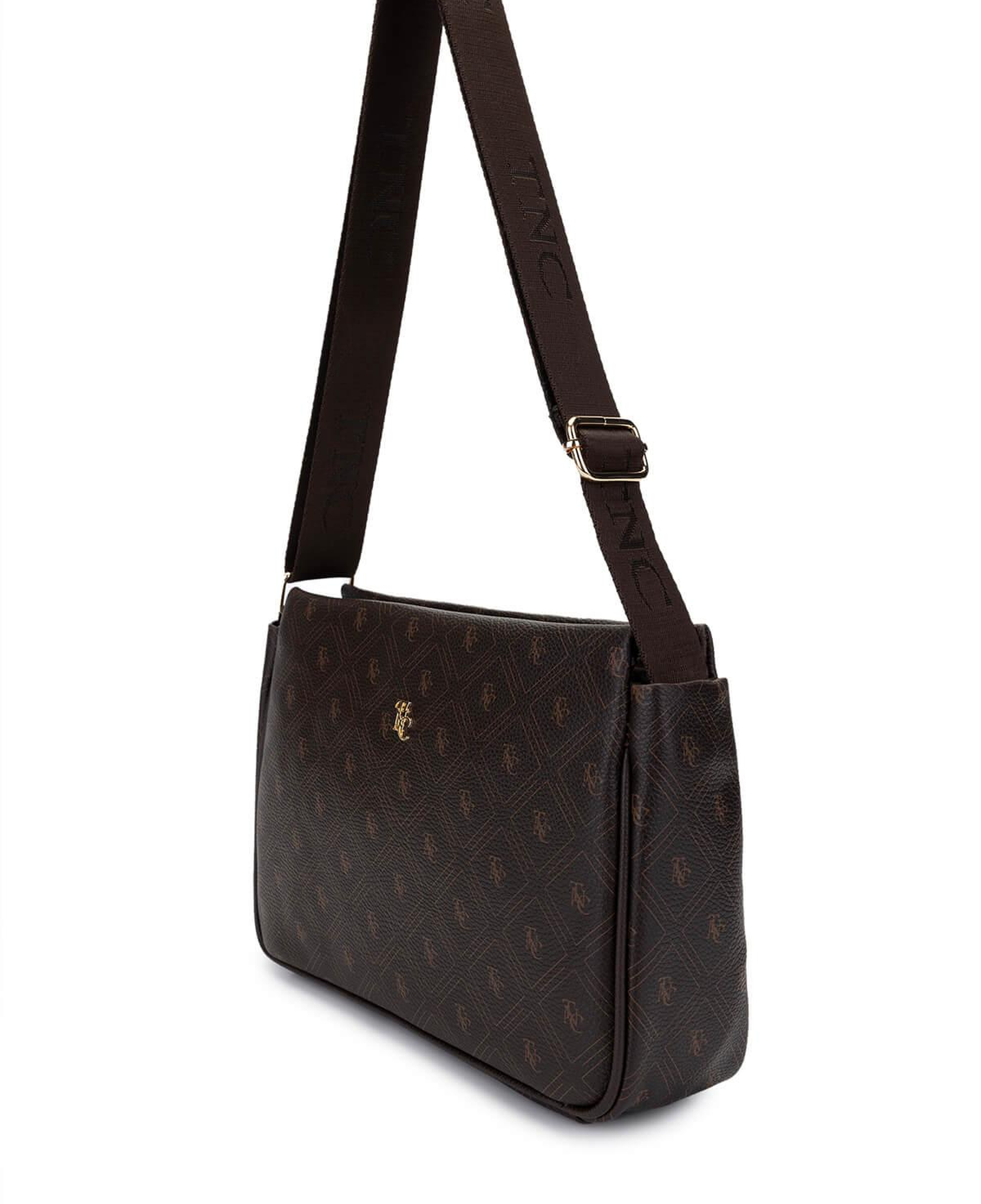 Tamer Tanca Kadın Vegan Kahverengi Desen Omuz Çanta