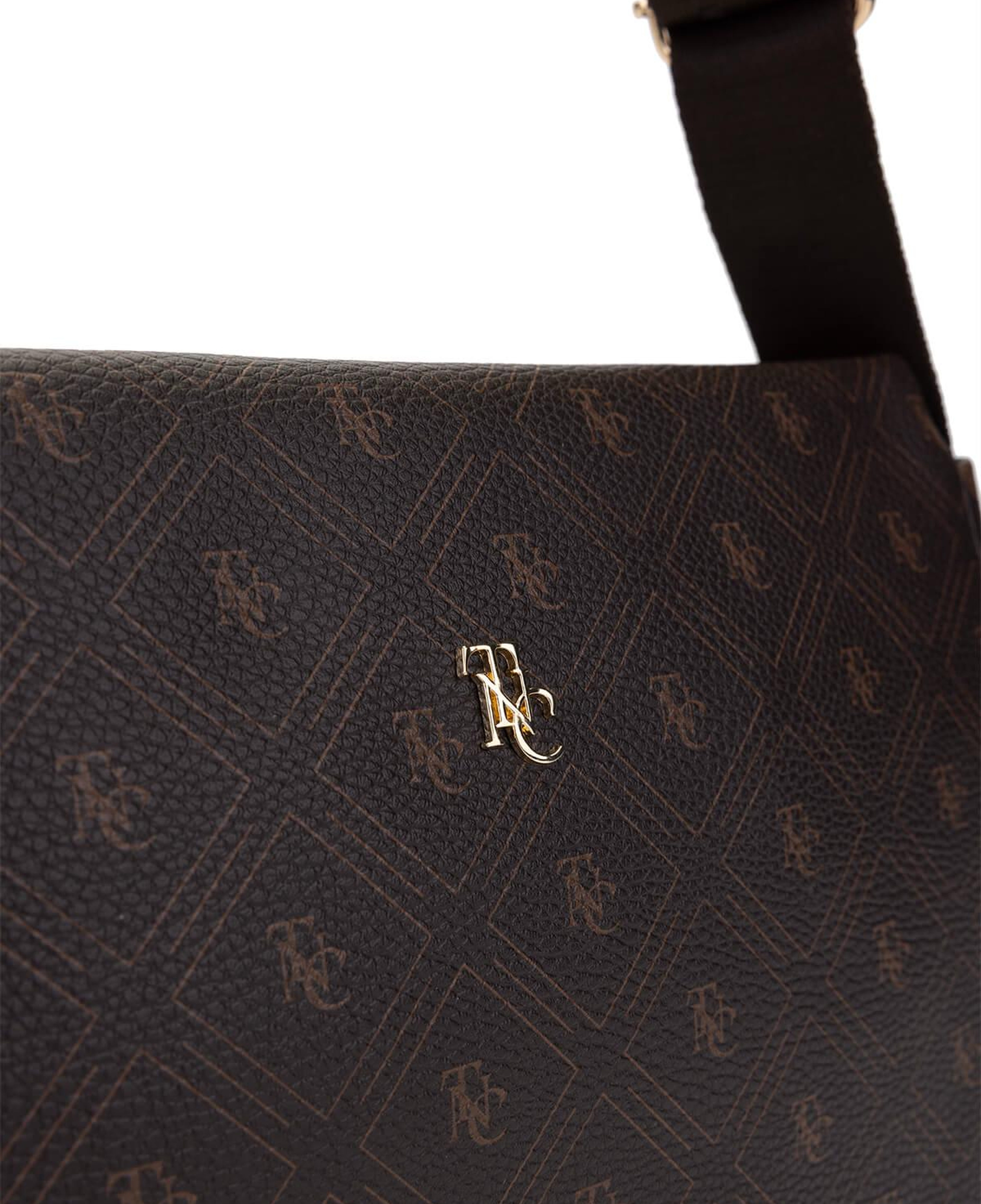 Tamer Tanca Kadın Vegan Kahverengi Desen Omuz Çanta