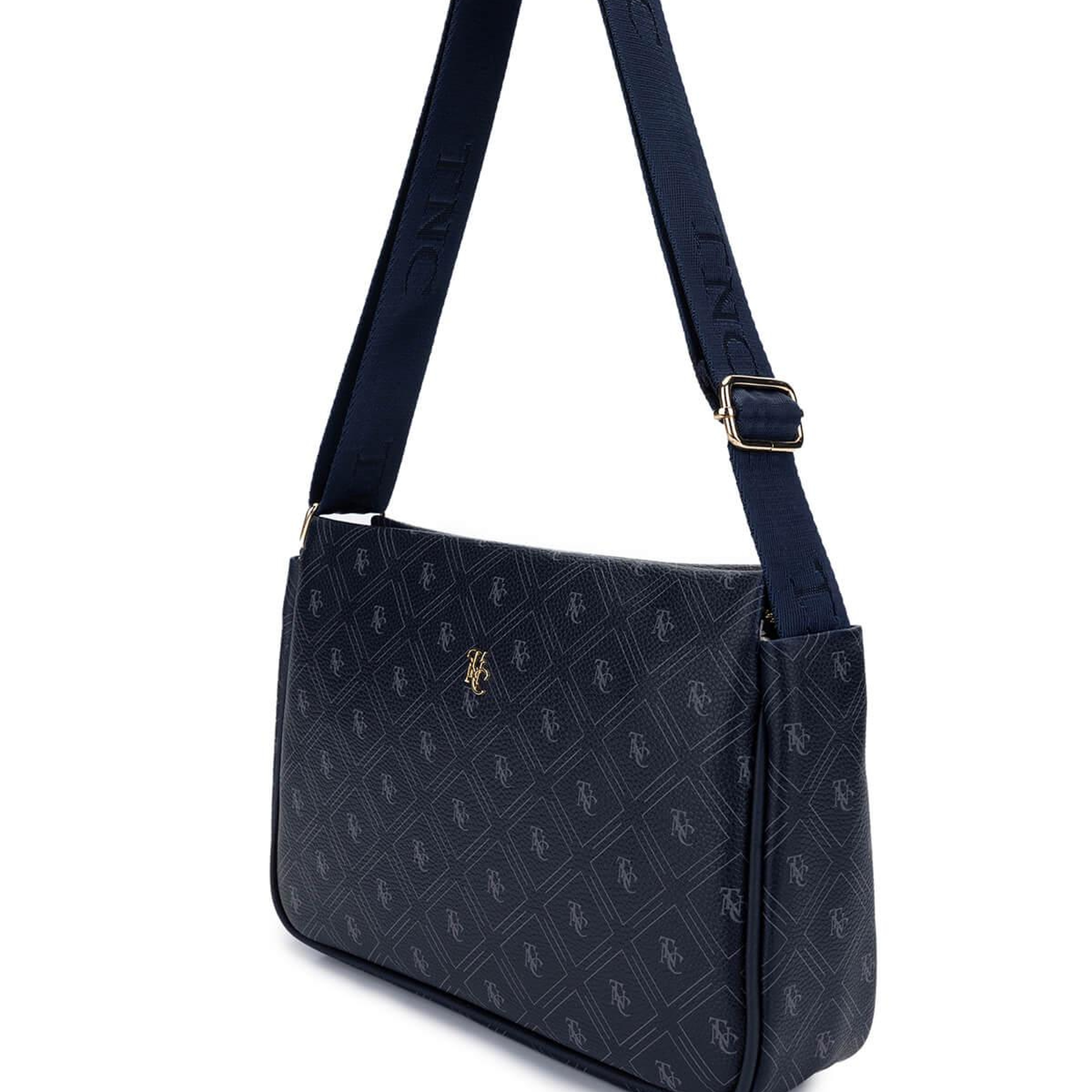 Tamer Tanca Kadın Vegan Lacivert Desen Omuz Çanta