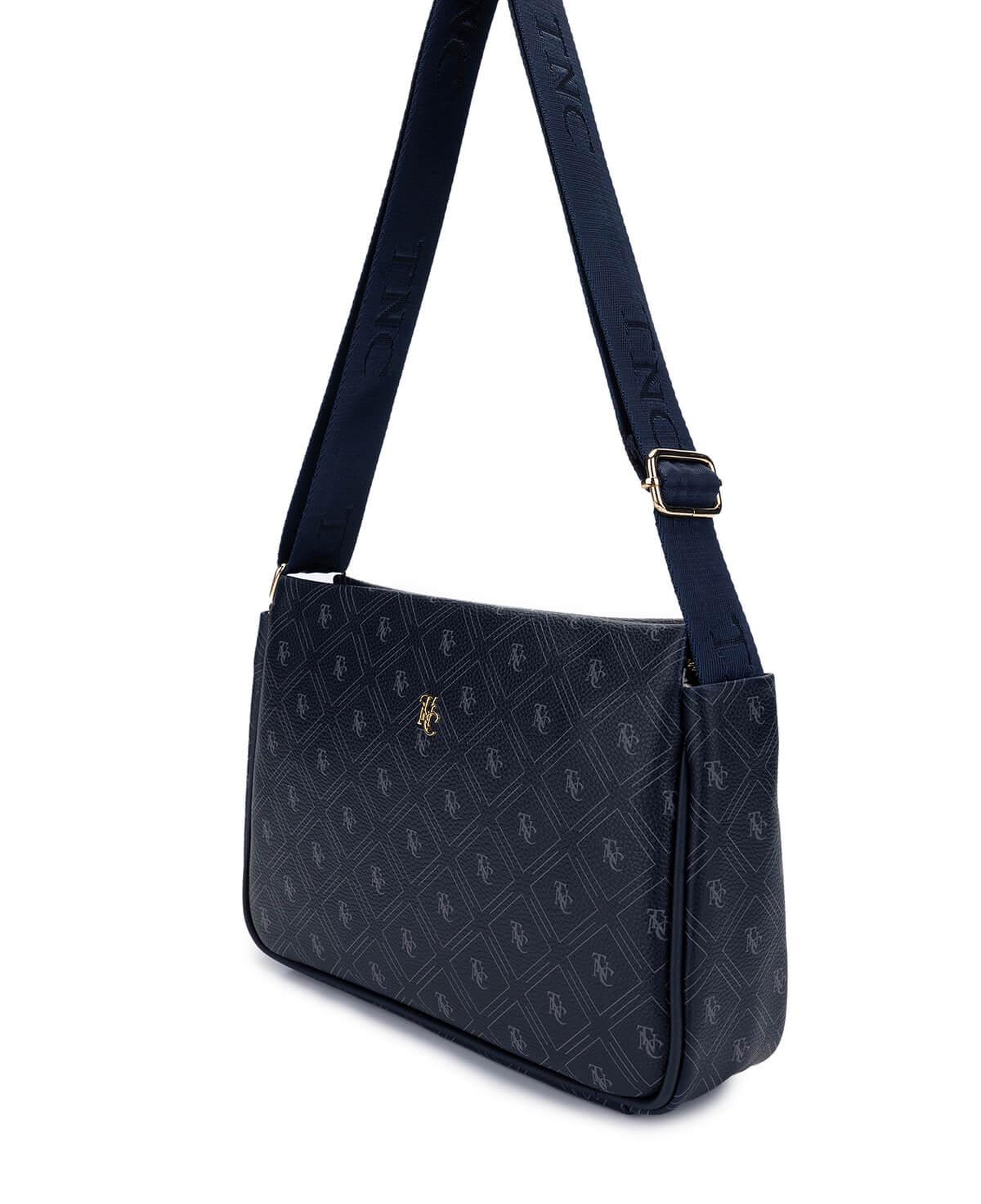 Tamer Tanca Kadın Vegan Lacivert Desen Omuz Çanta