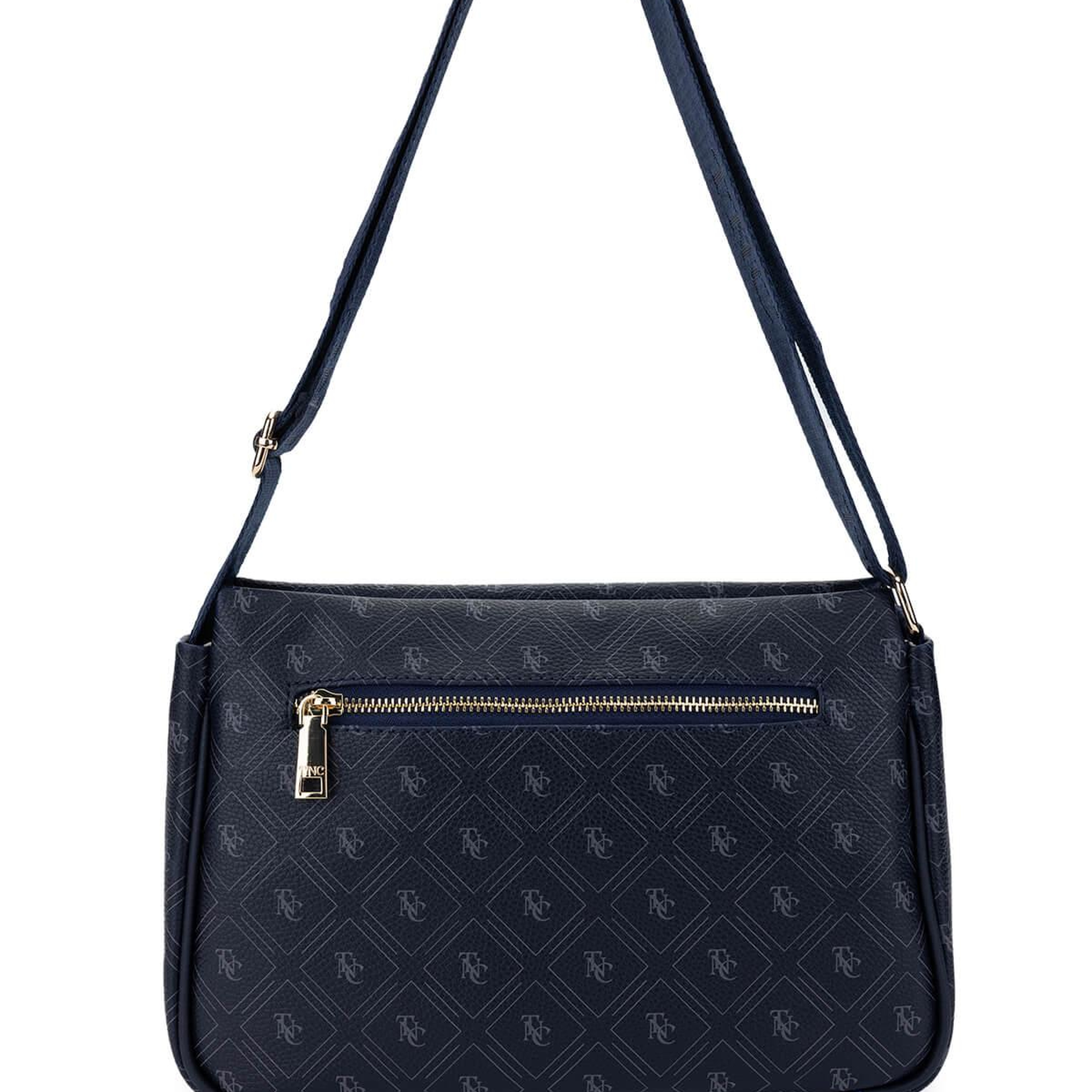 Tamer Tanca Kadın Vegan Lacivert Desen Omuz Çanta