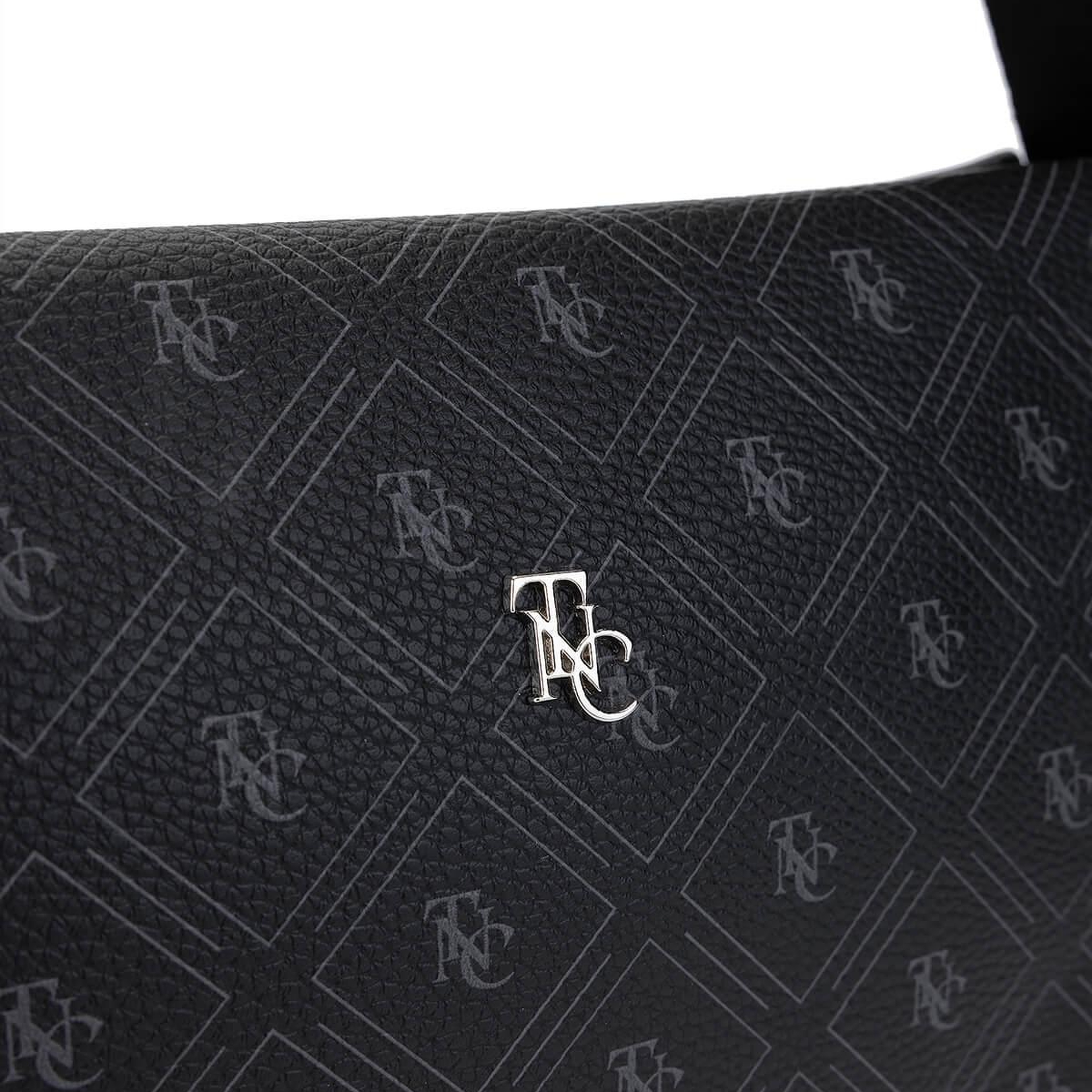 Tamer Tanca Kadın Vegan Siyah Desen Omuz Çanta