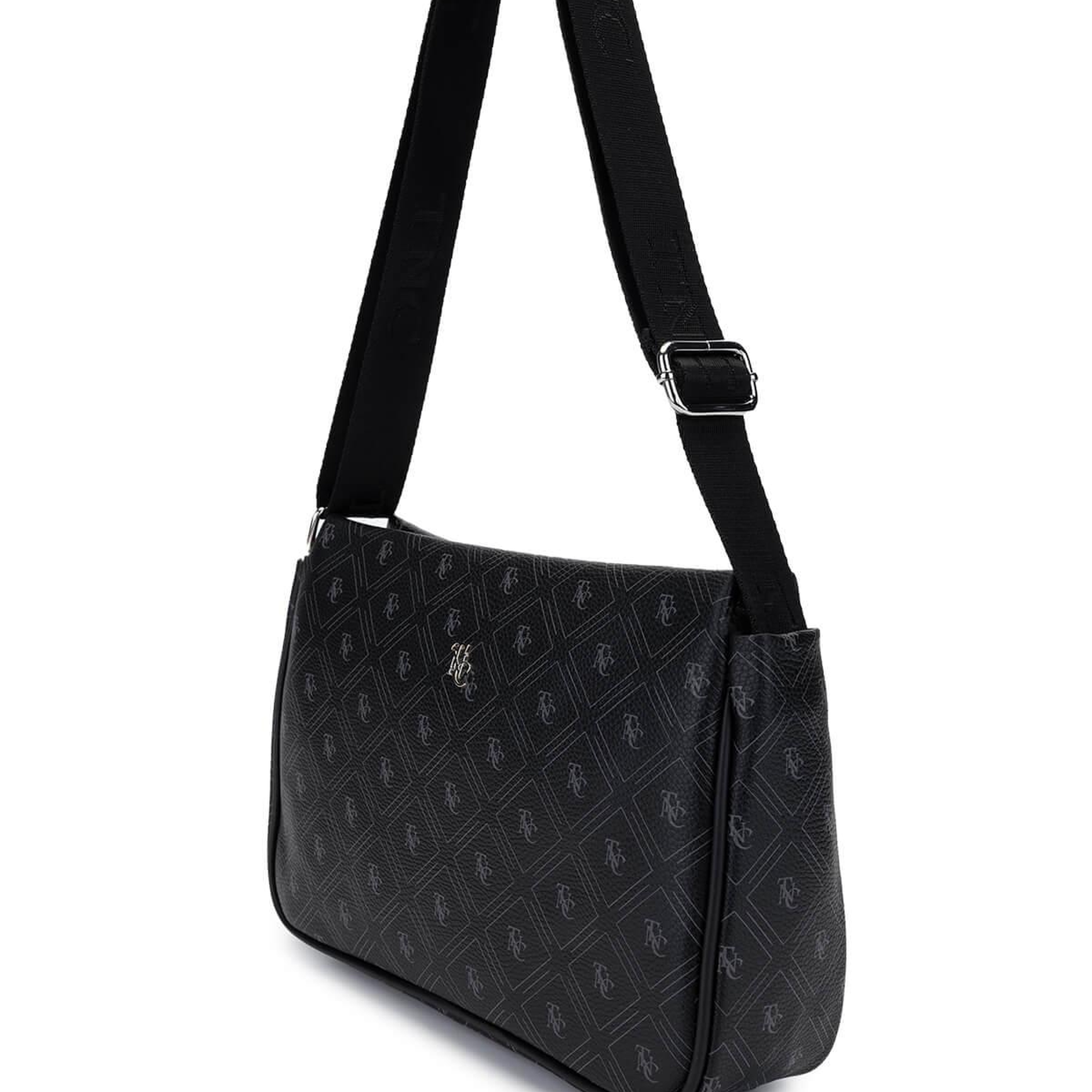 Tamer Tanca Kadın Vegan Siyah Desen Omuz Çanta