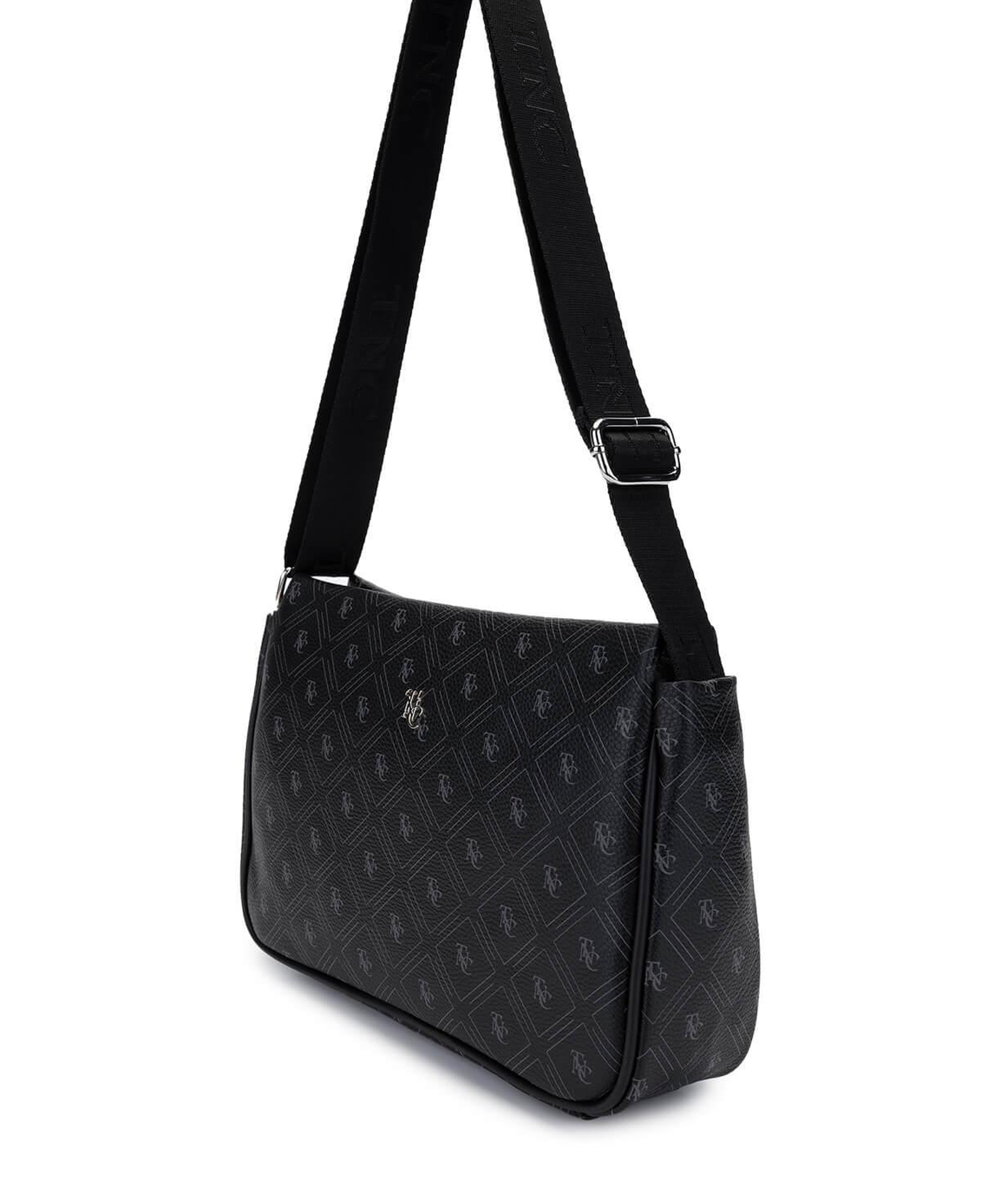 Tamer Tanca Kadın Vegan Siyah Desen Omuz Çanta