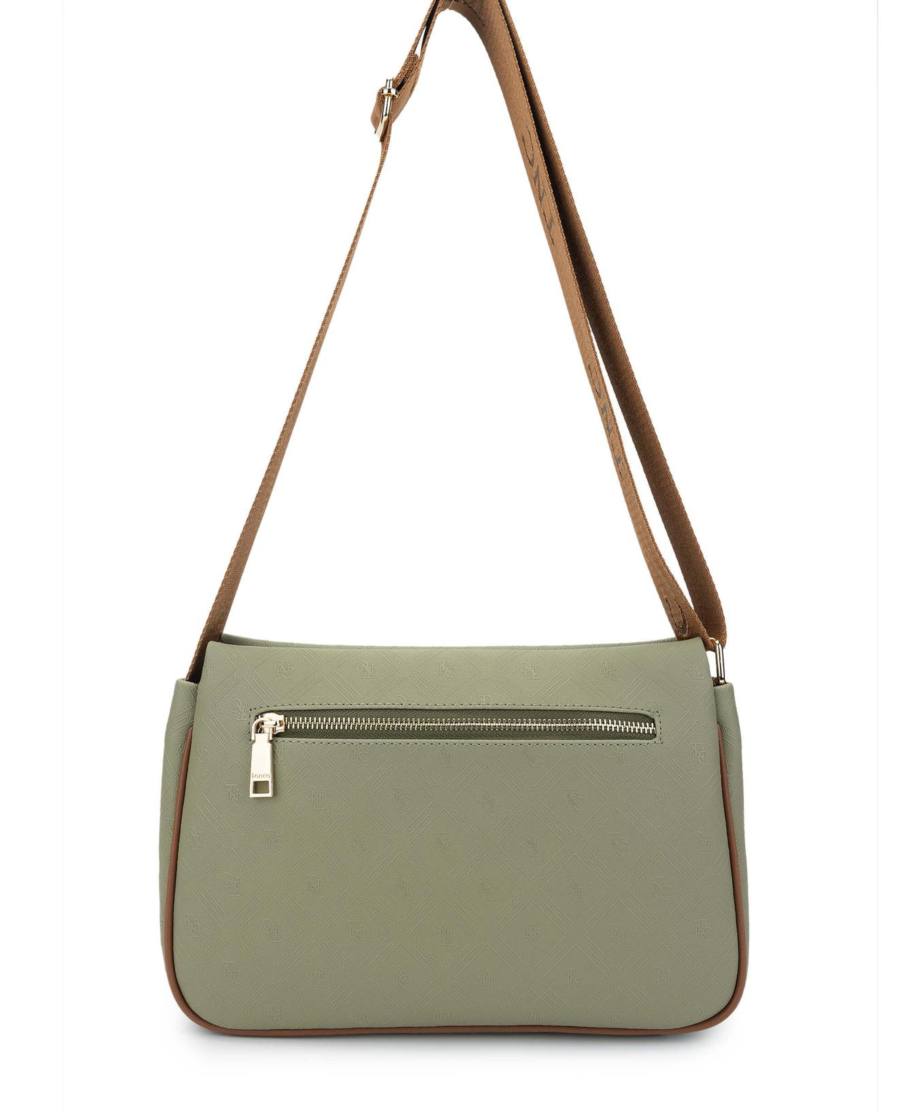 Tamer Tanca Kadın Vegan Yeşil Postacı Çanta