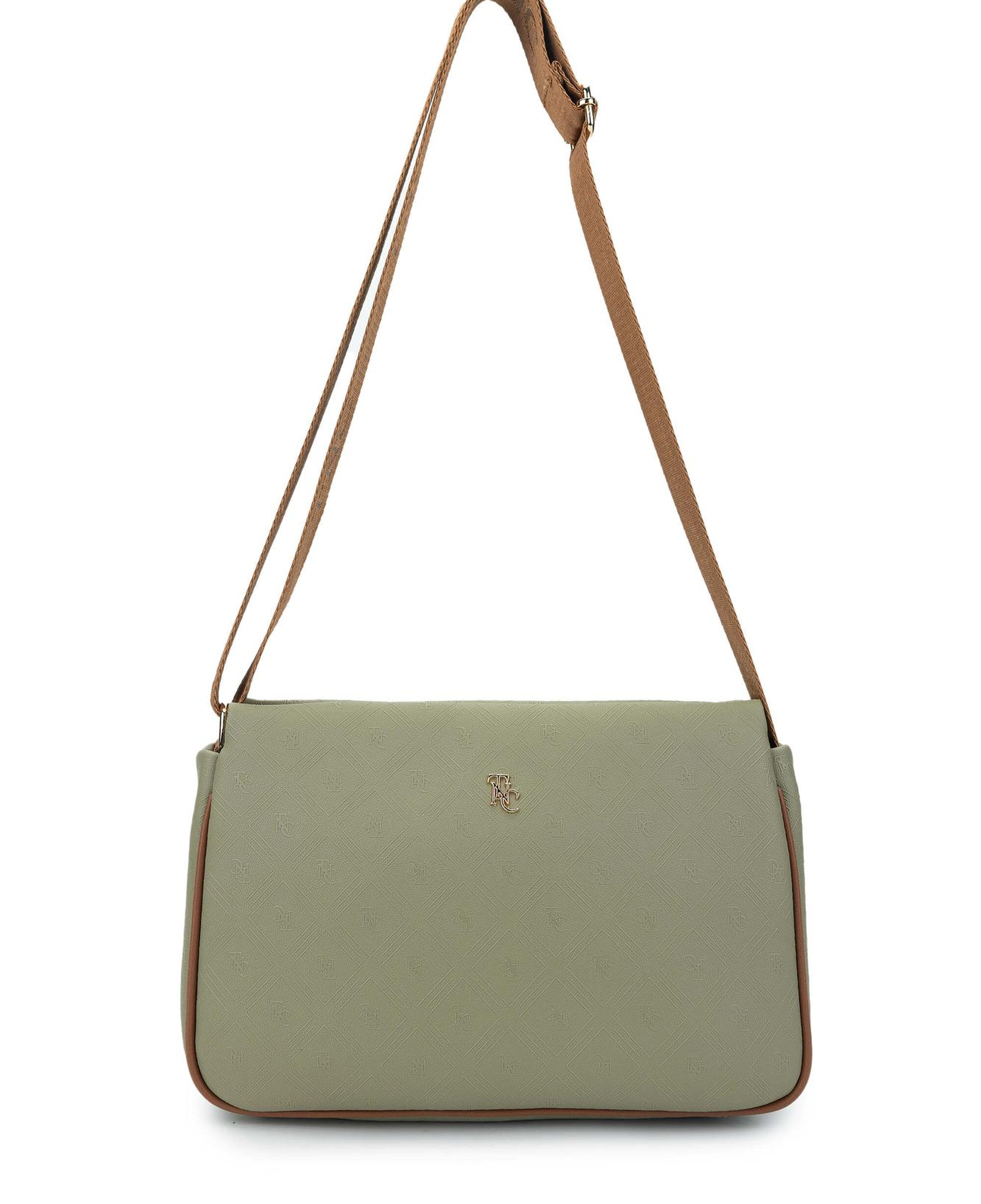 Tamer Tanca Kadın Vegan Yeşil Postacı Çanta