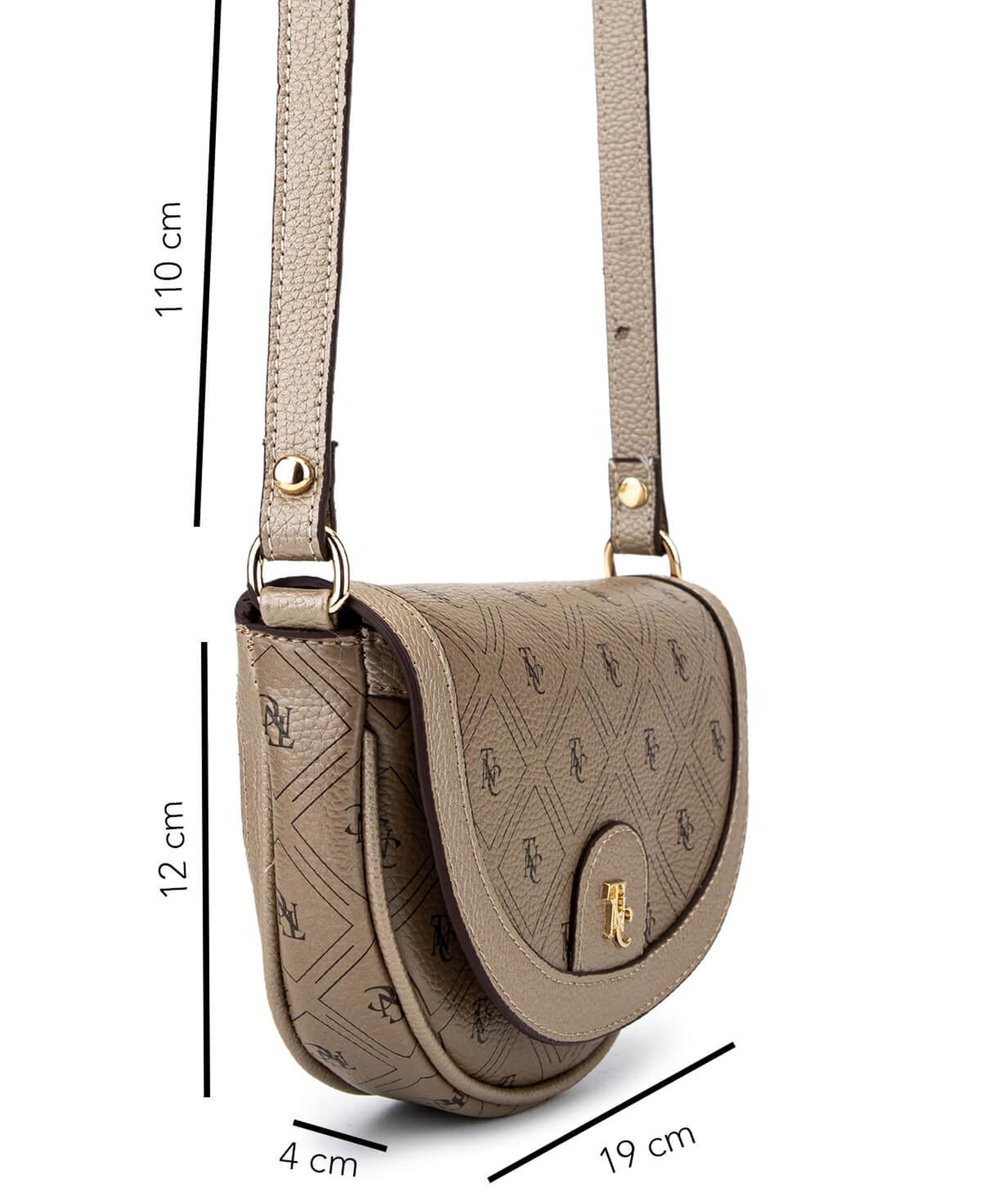 Tamer Tanca Kadın Suni Deri Altın Desen Postacı Çanta