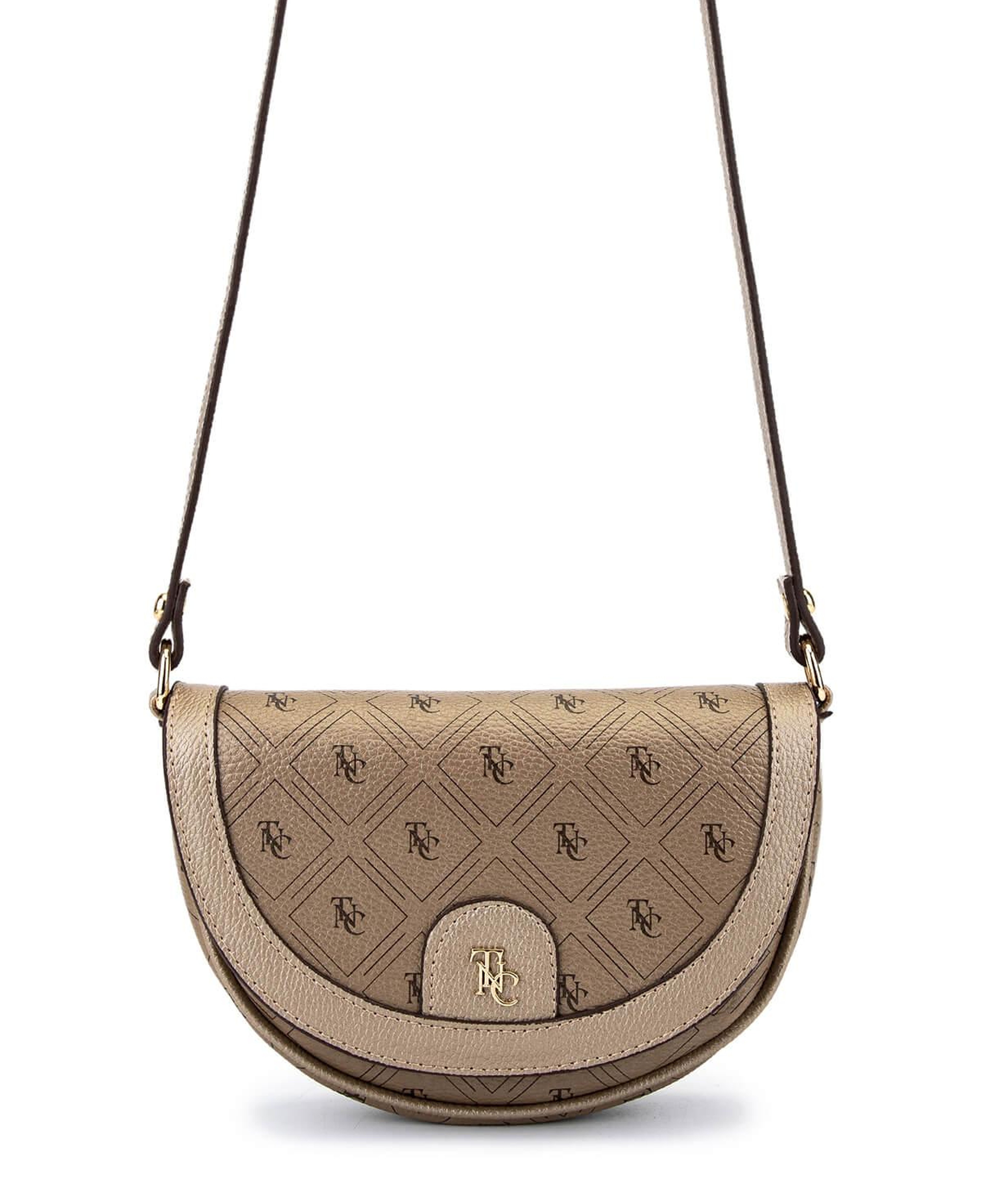 Tamer Tanca Kadın Suni Deri Altın Desen Postacı Çanta