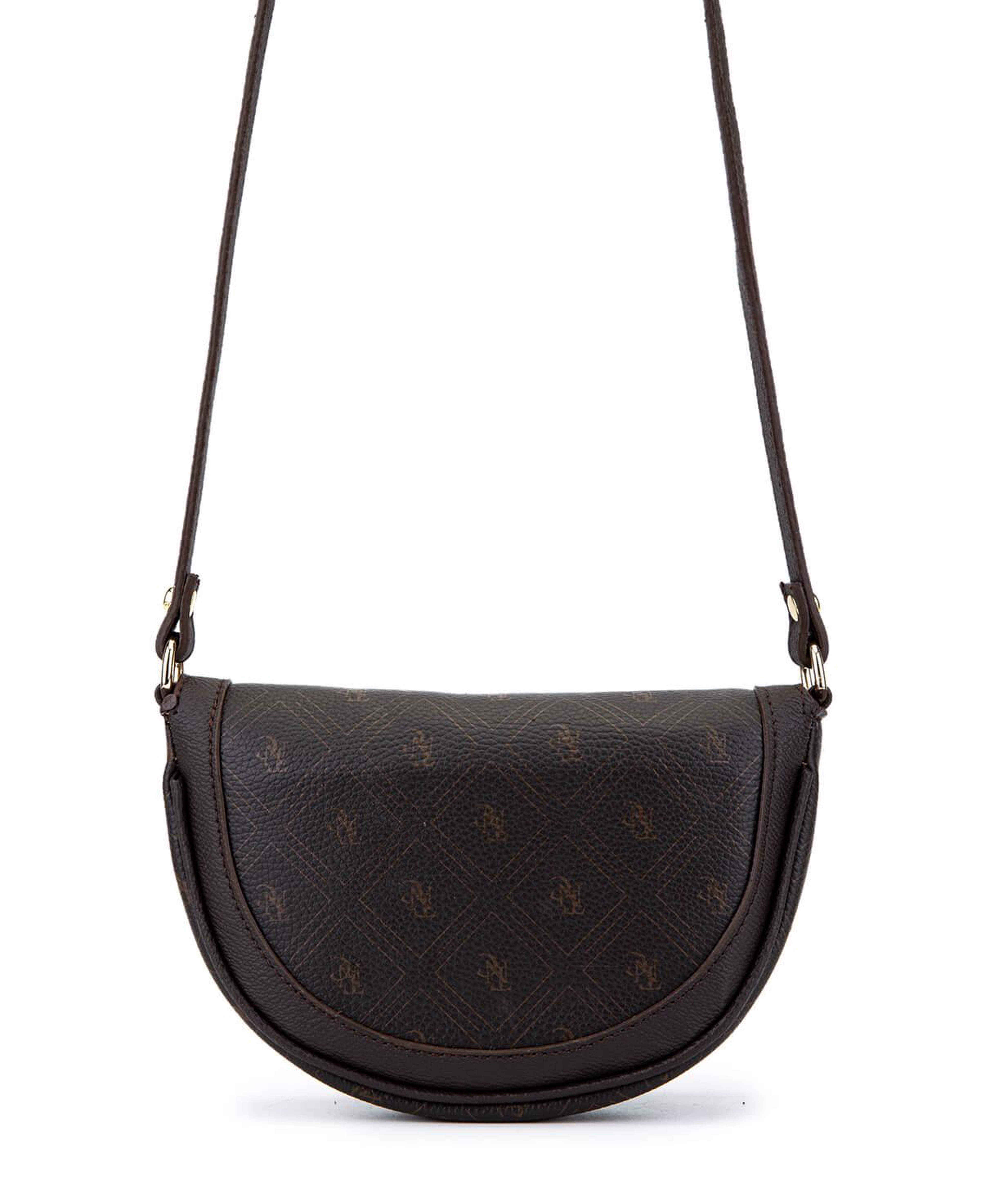 Tamer Tanca Kadın Suni Deri Kahverengi Desen Postacı Çanta