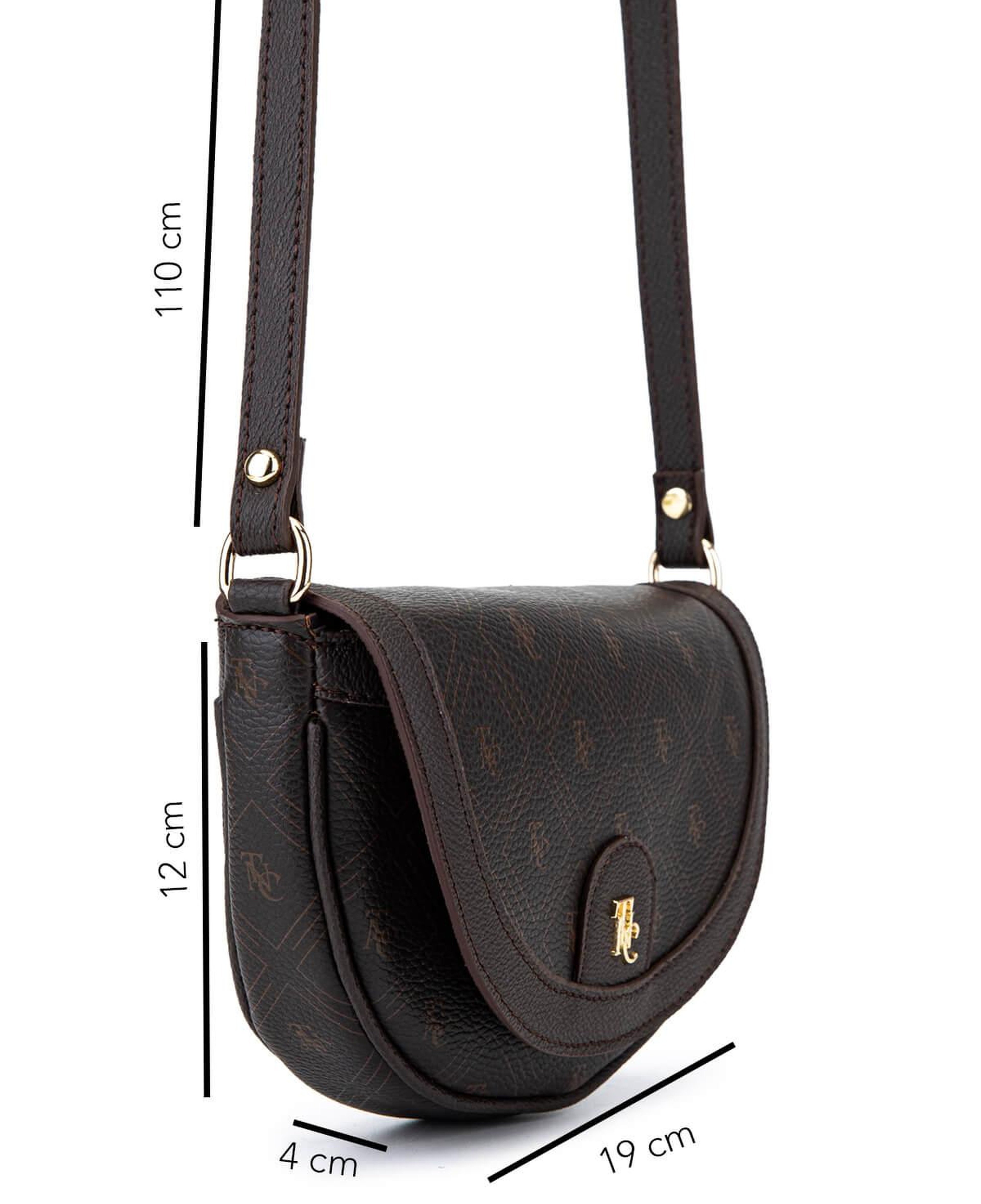 Tamer Tanca Kadın Suni Deri Kahverengi Desen Postacı Çanta