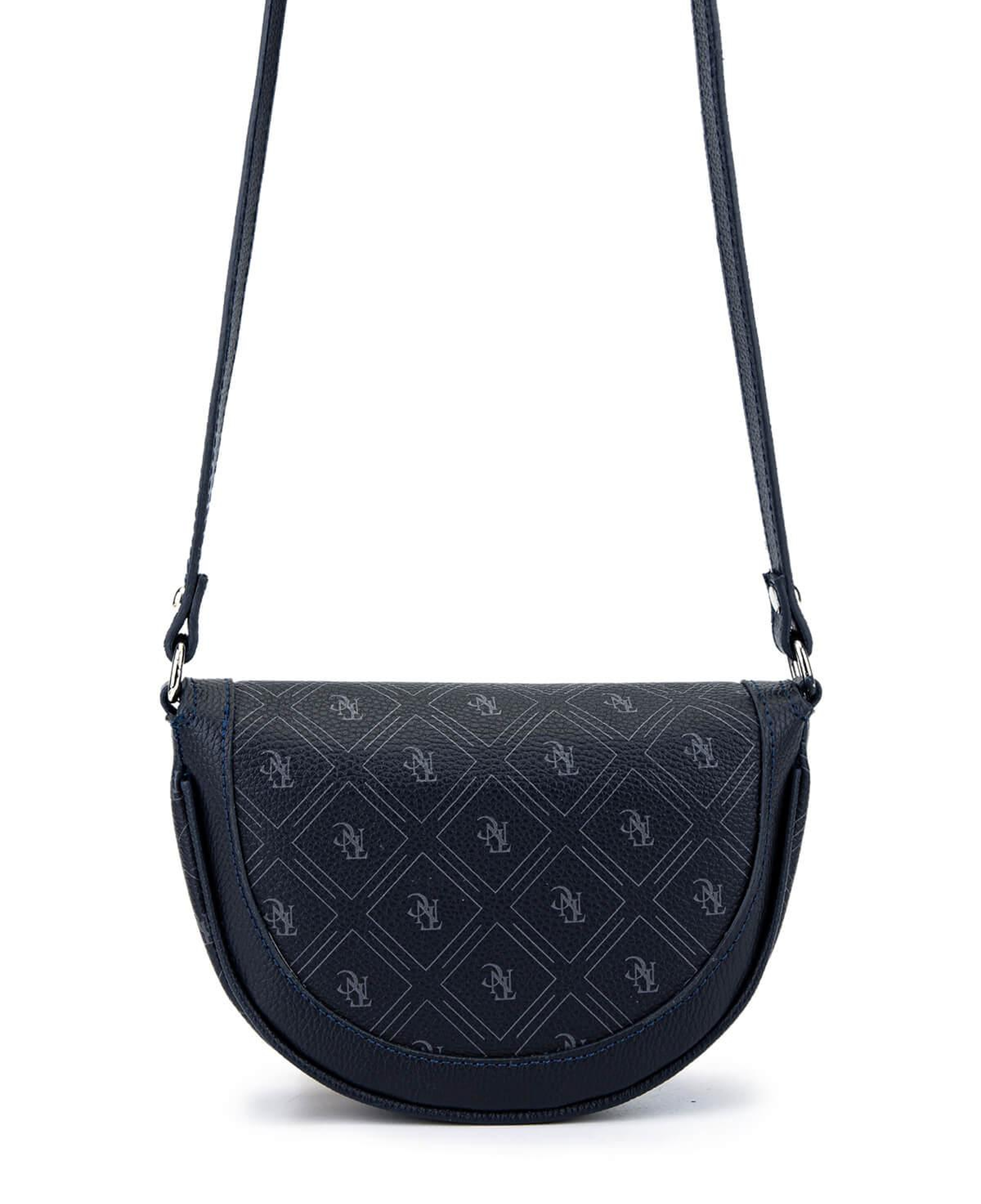 Tamer Tanca Kadın Suni Deri Lacivert Desen Postacı Çanta