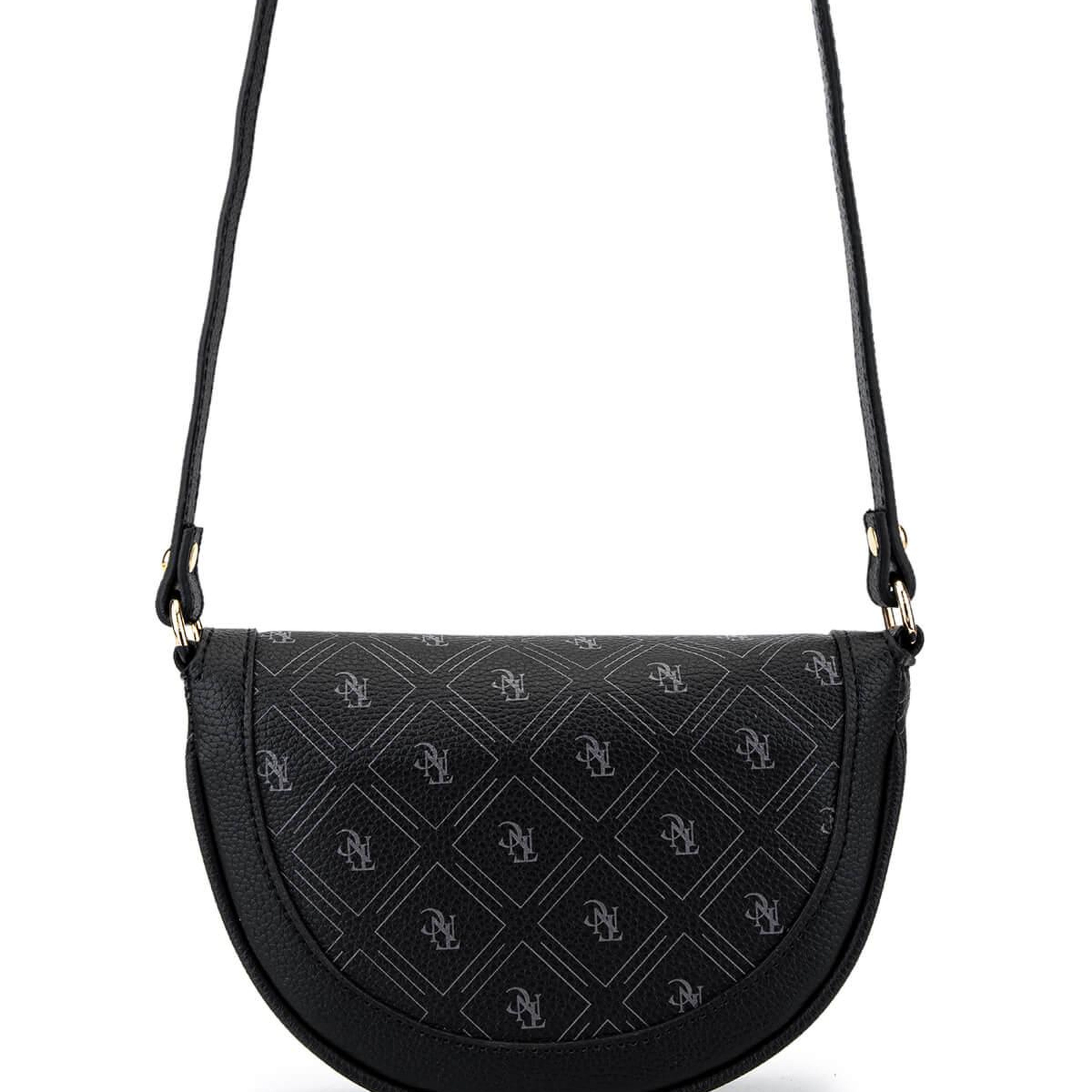 Tamer Tanca Kadın Suni Deri Siyah Desen Postacı Çanta