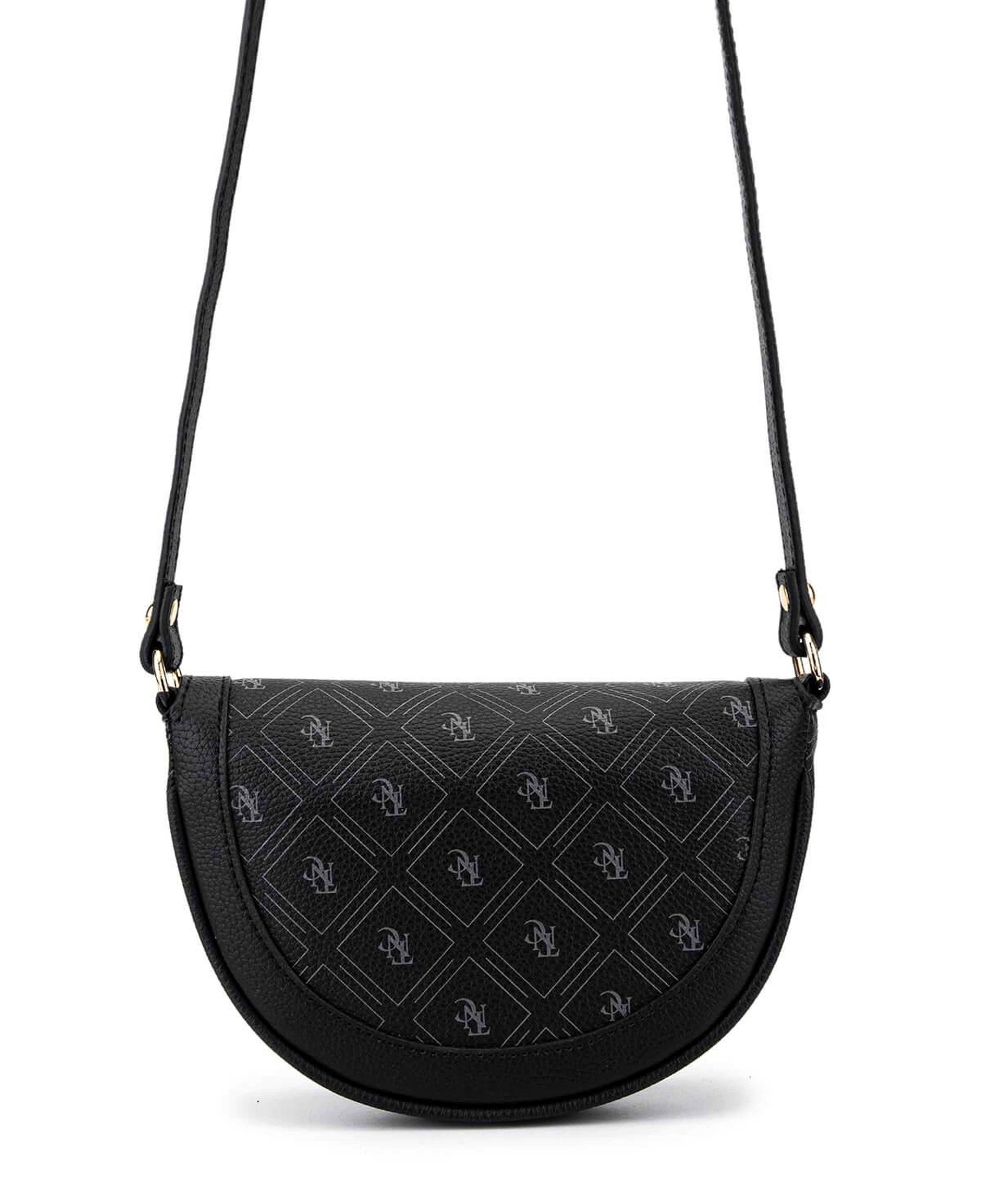 Tamer Tanca Kadın Suni Deri Siyah Desen Postacı Çanta