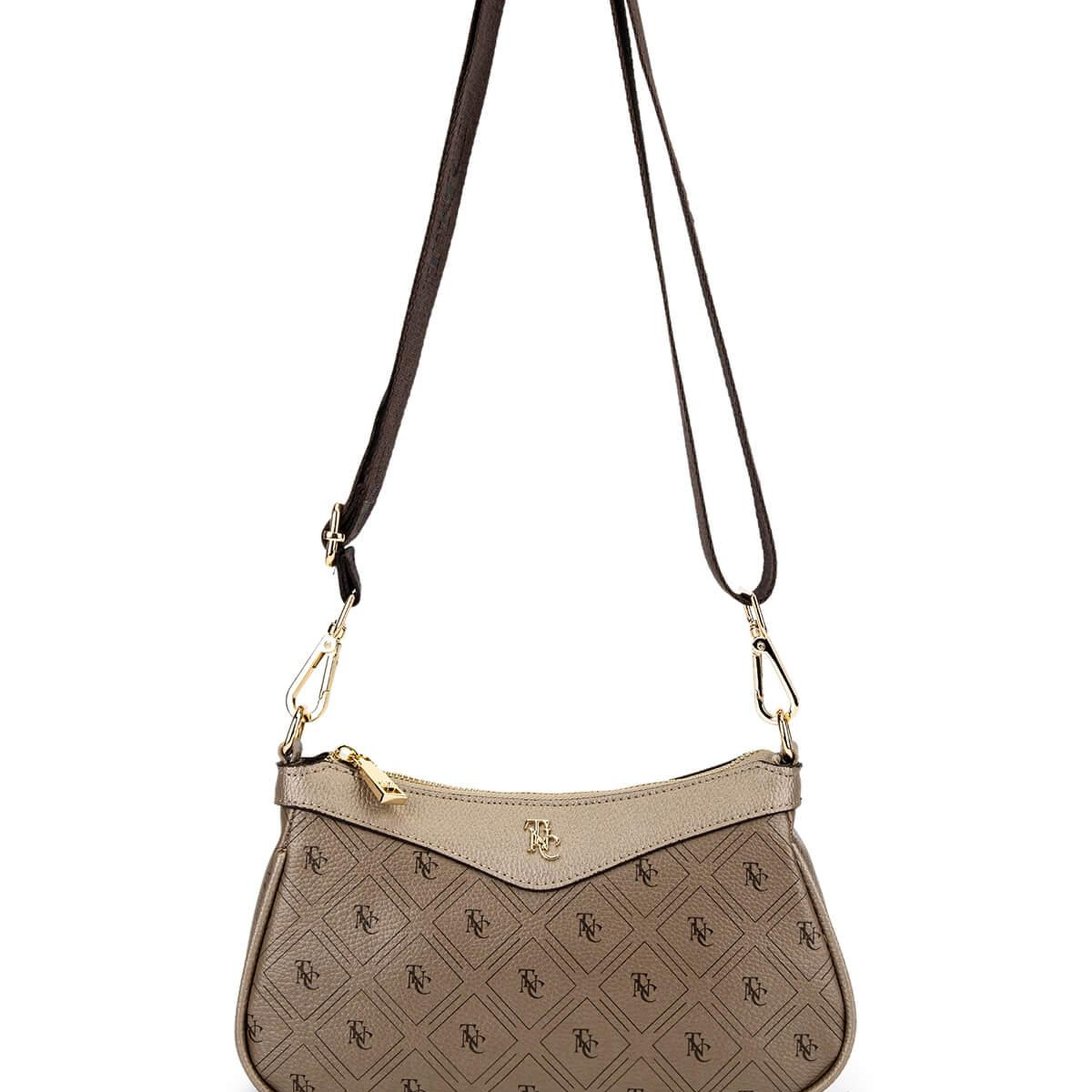 Tamer Tanca Kadın Suni Deri Altın Desen Postacı Çanta