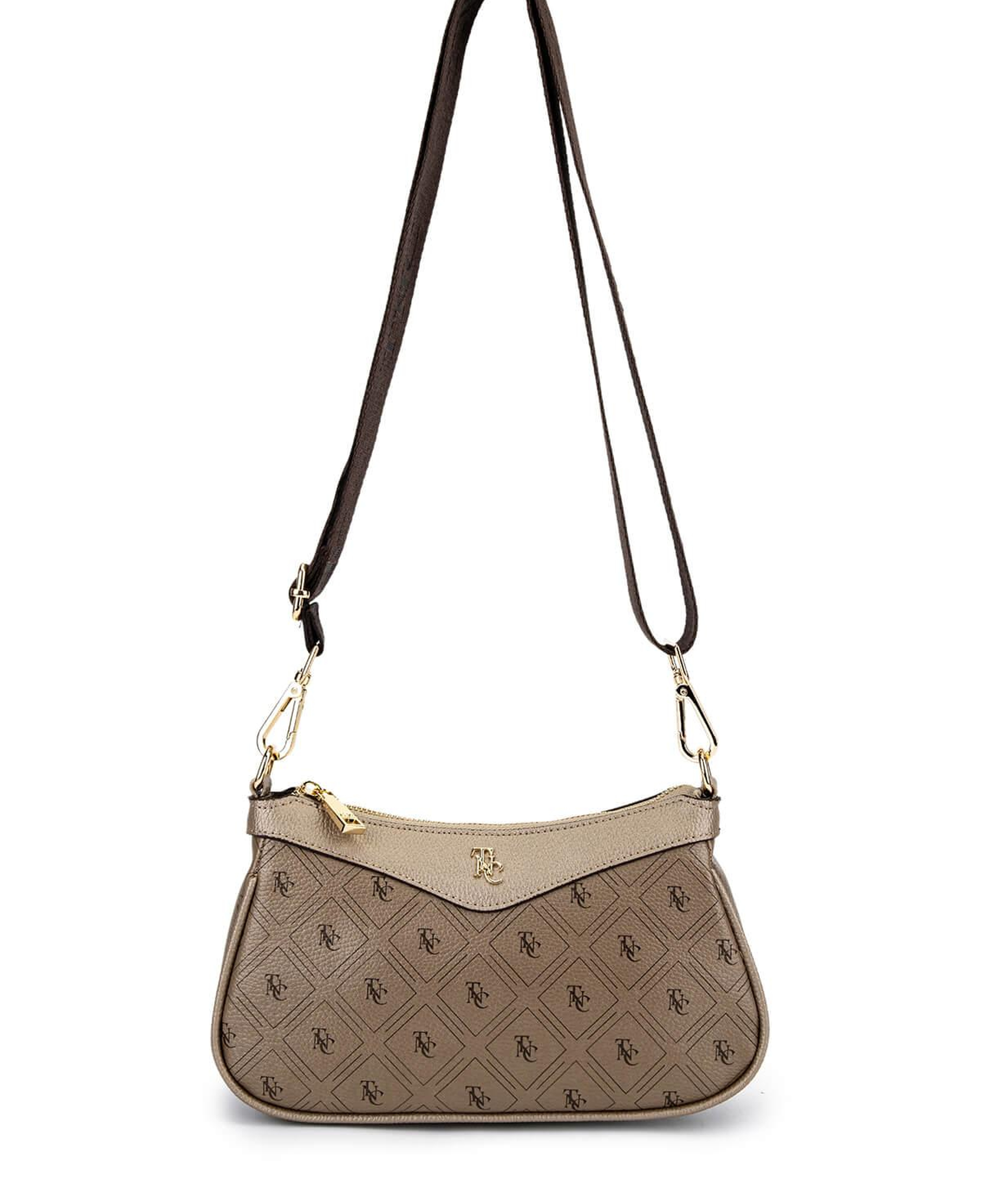 Tamer Tanca Kadın Suni Deri Altın Desen Postacı Çanta