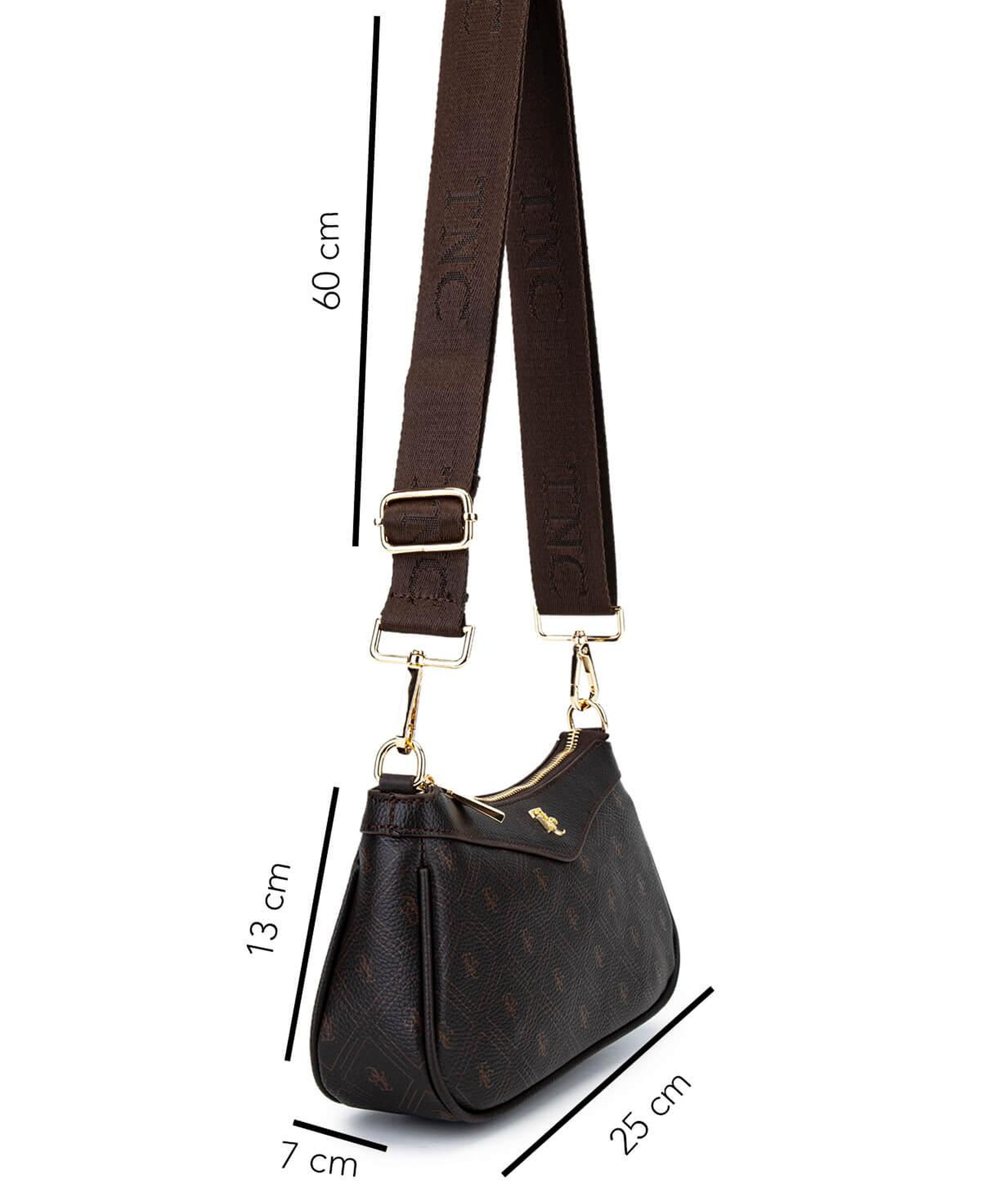 Tamer Tanca Kadın Suni Deri Kahverengi Desen Postacı Çanta