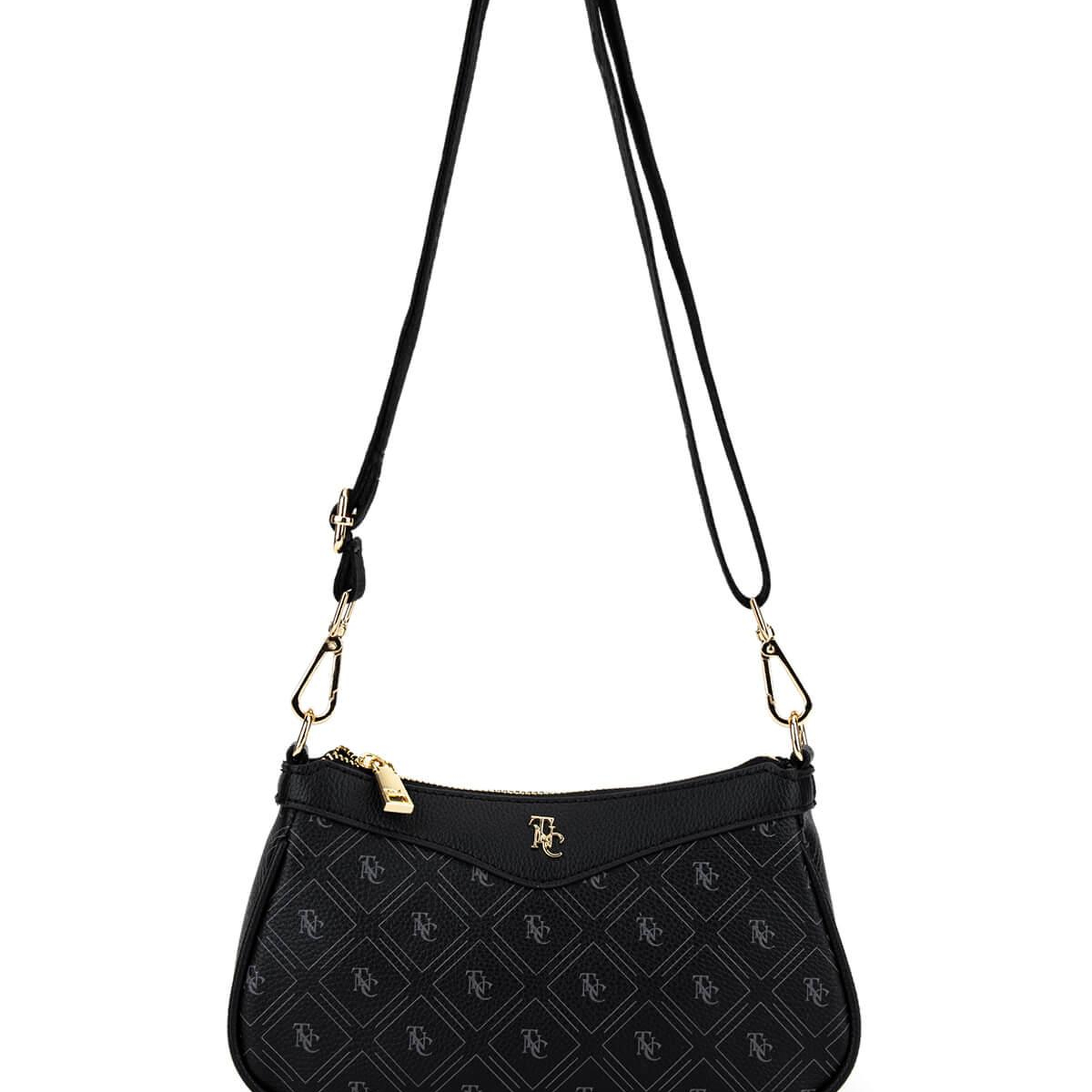 Tamer Tanca Kadın Suni Deri Siyah Desen Postacı Çanta