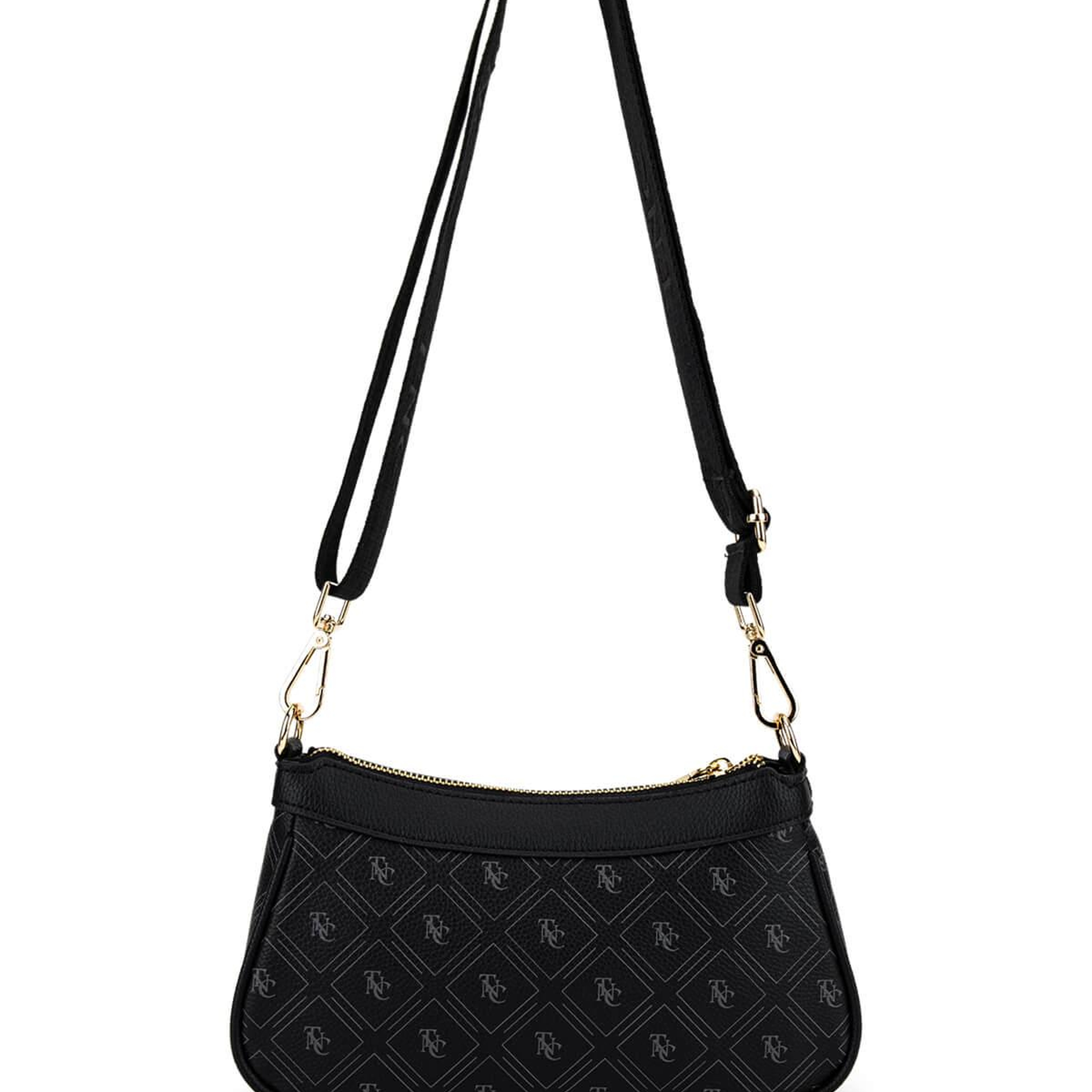 Tamer Tanca Kadın Suni Deri Siyah Desen Postacı Çanta