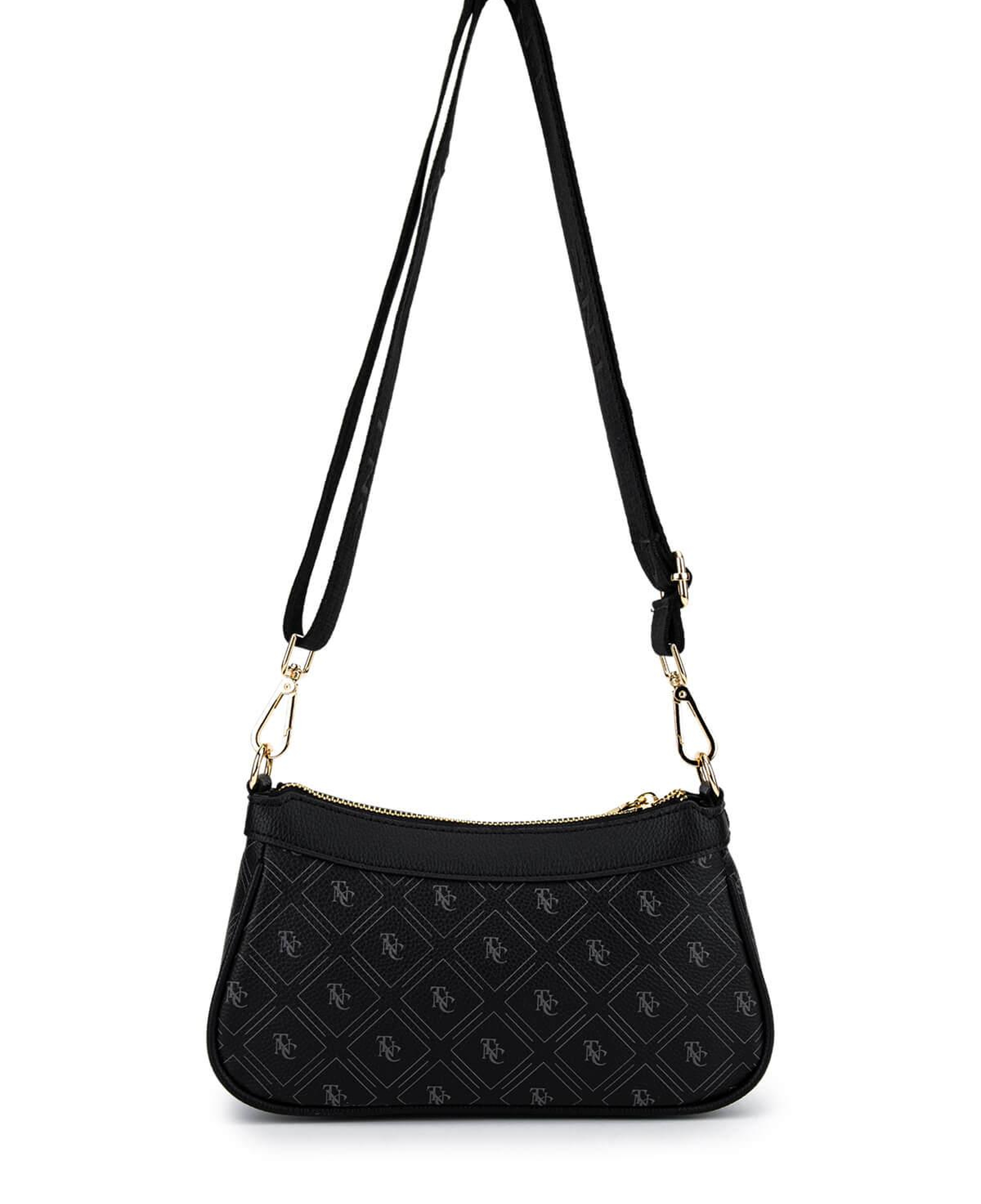 Tamer Tanca Kadın Suni Deri Siyah Desen Postacı Çanta