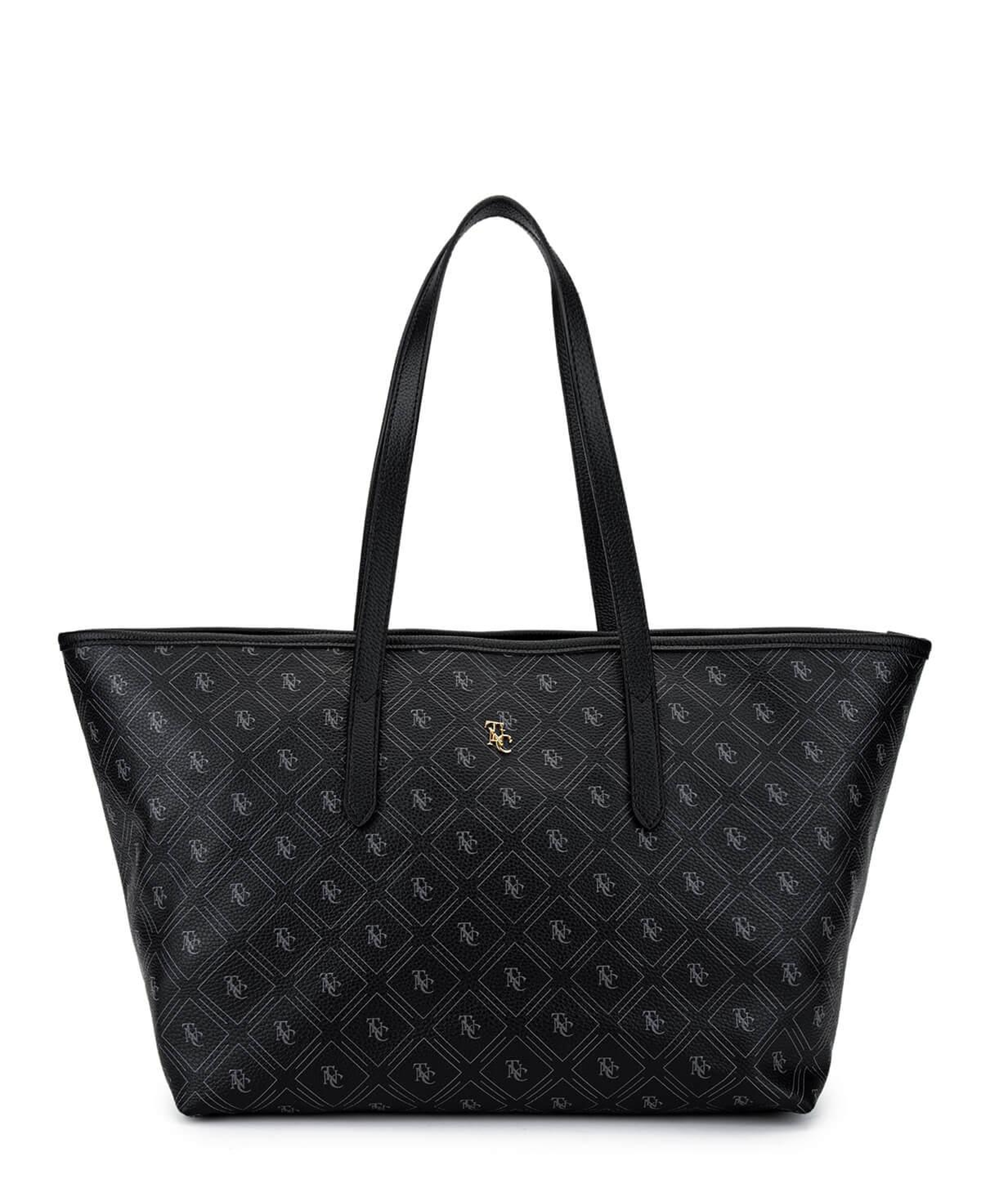 Tamer Tanca Kadın Suni Deri Siyah Desen Kol Çantası