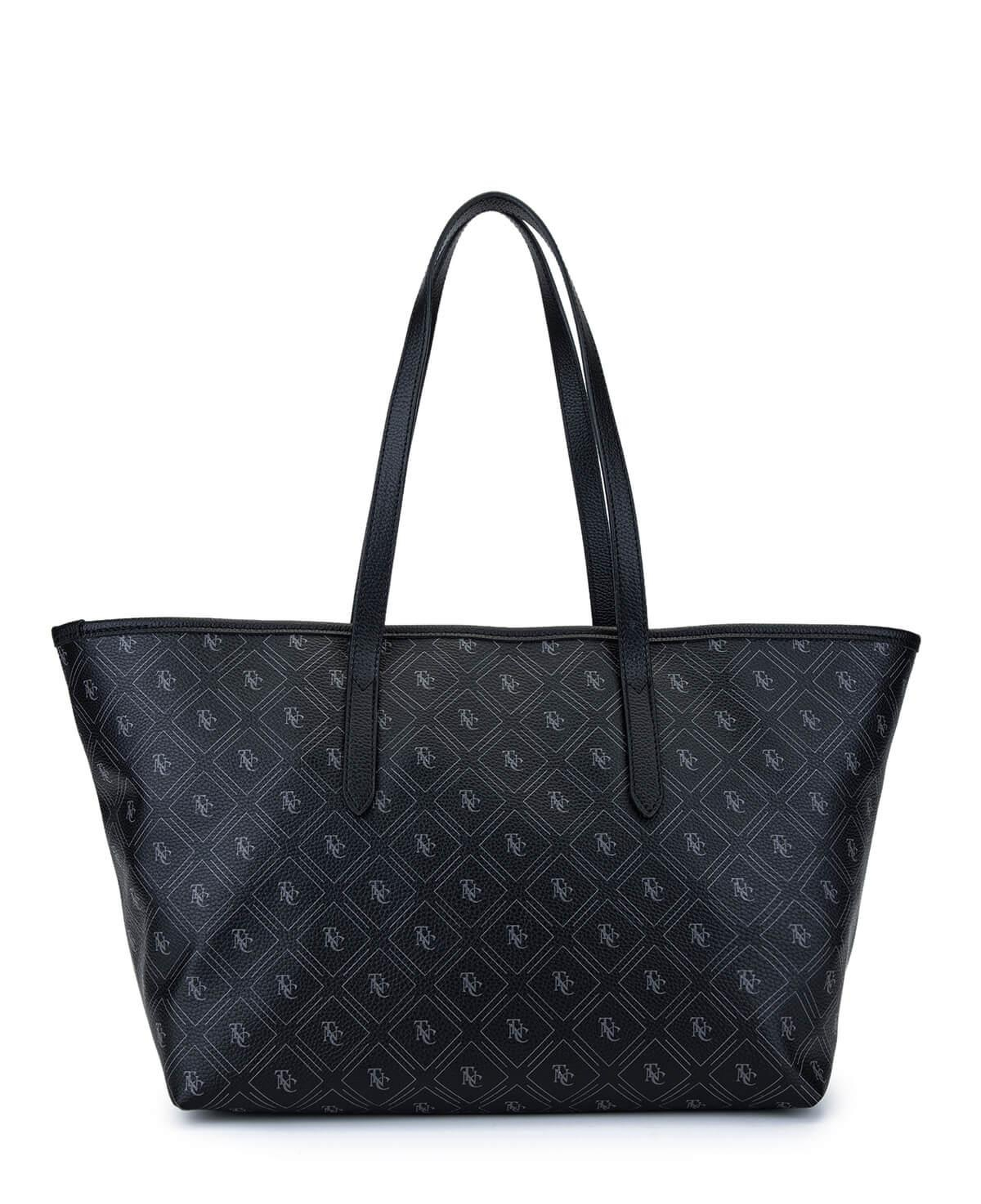 Tamer Tanca Kadın Suni Deri Siyah Desen Kol Çantası