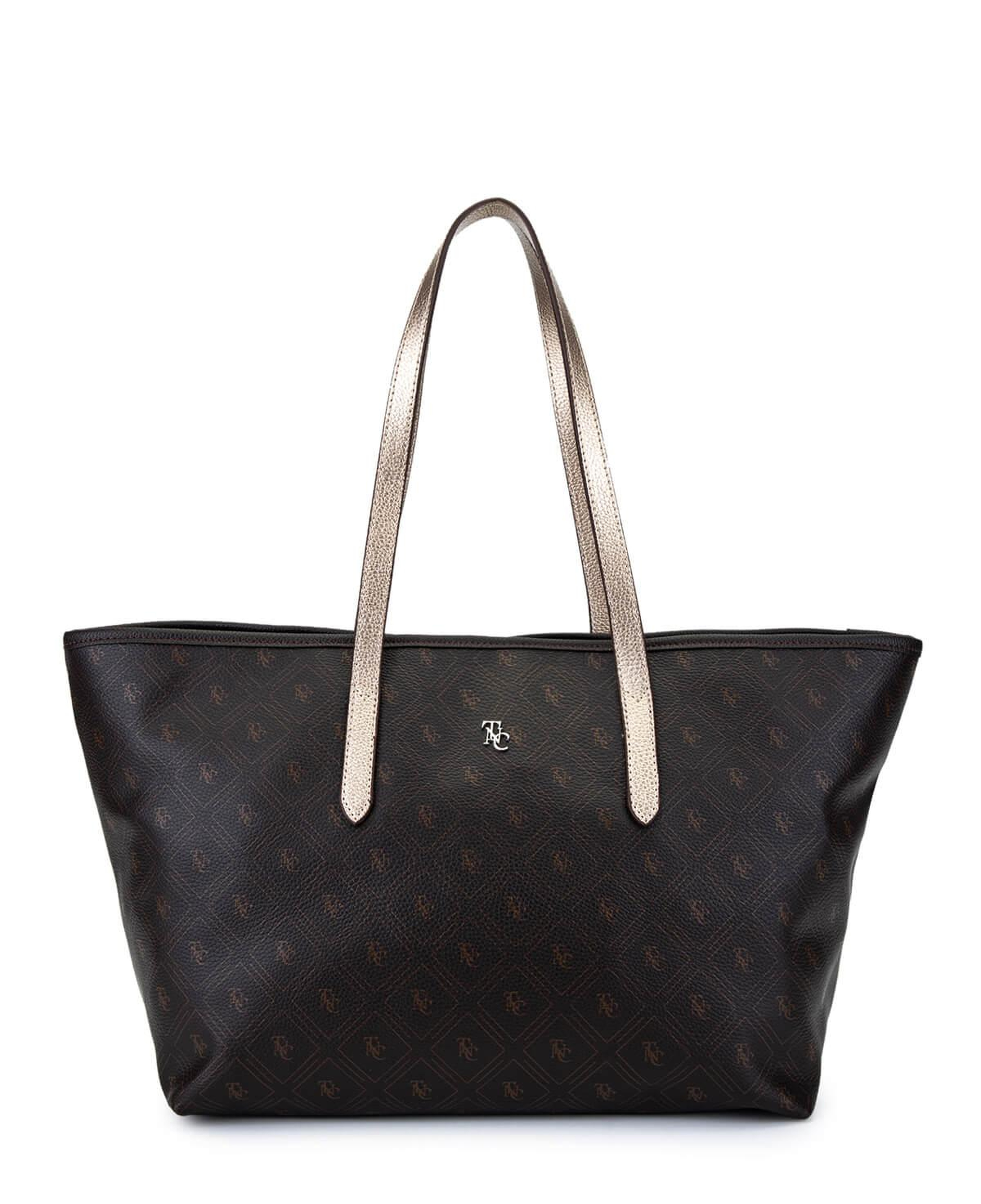 Tamer Tanca Kadın Suni Deri Kahverengi Desen Kol Çantası