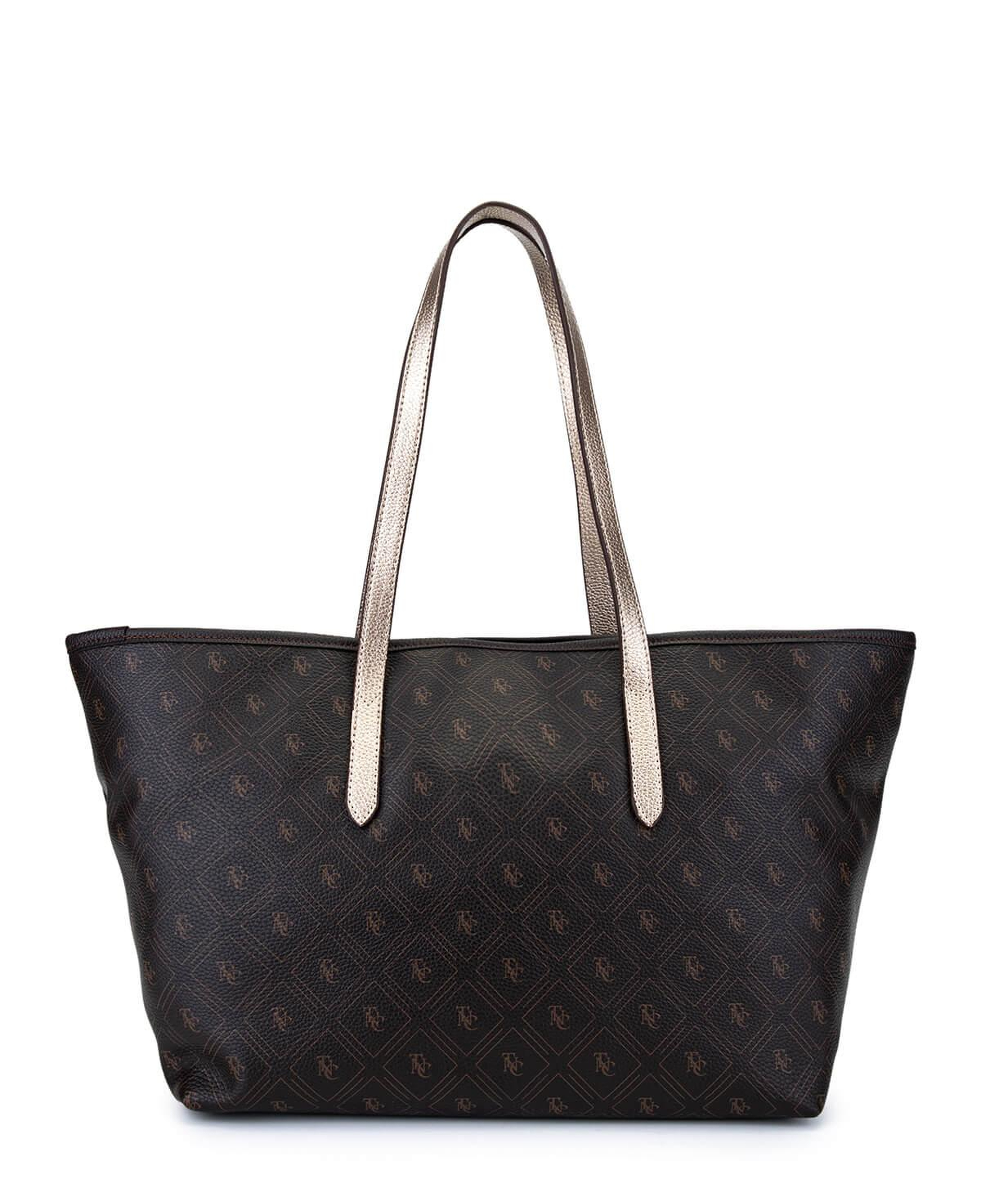 Tamer Tanca Kadın Suni Deri Kahverengi Desen Kol Çantası