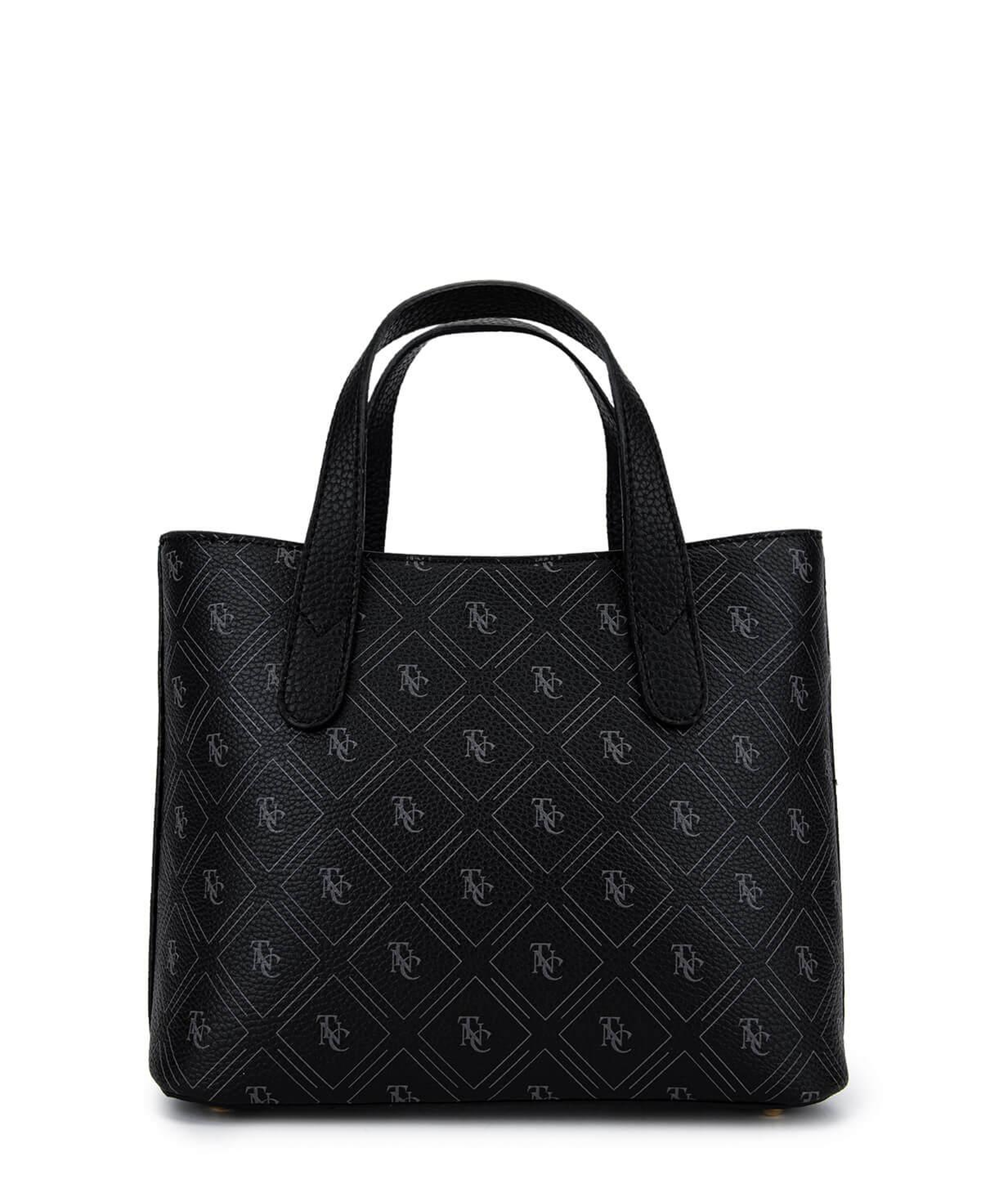 Tamer Tanca Kadın Suni Deri Siyah Desen El Çantası