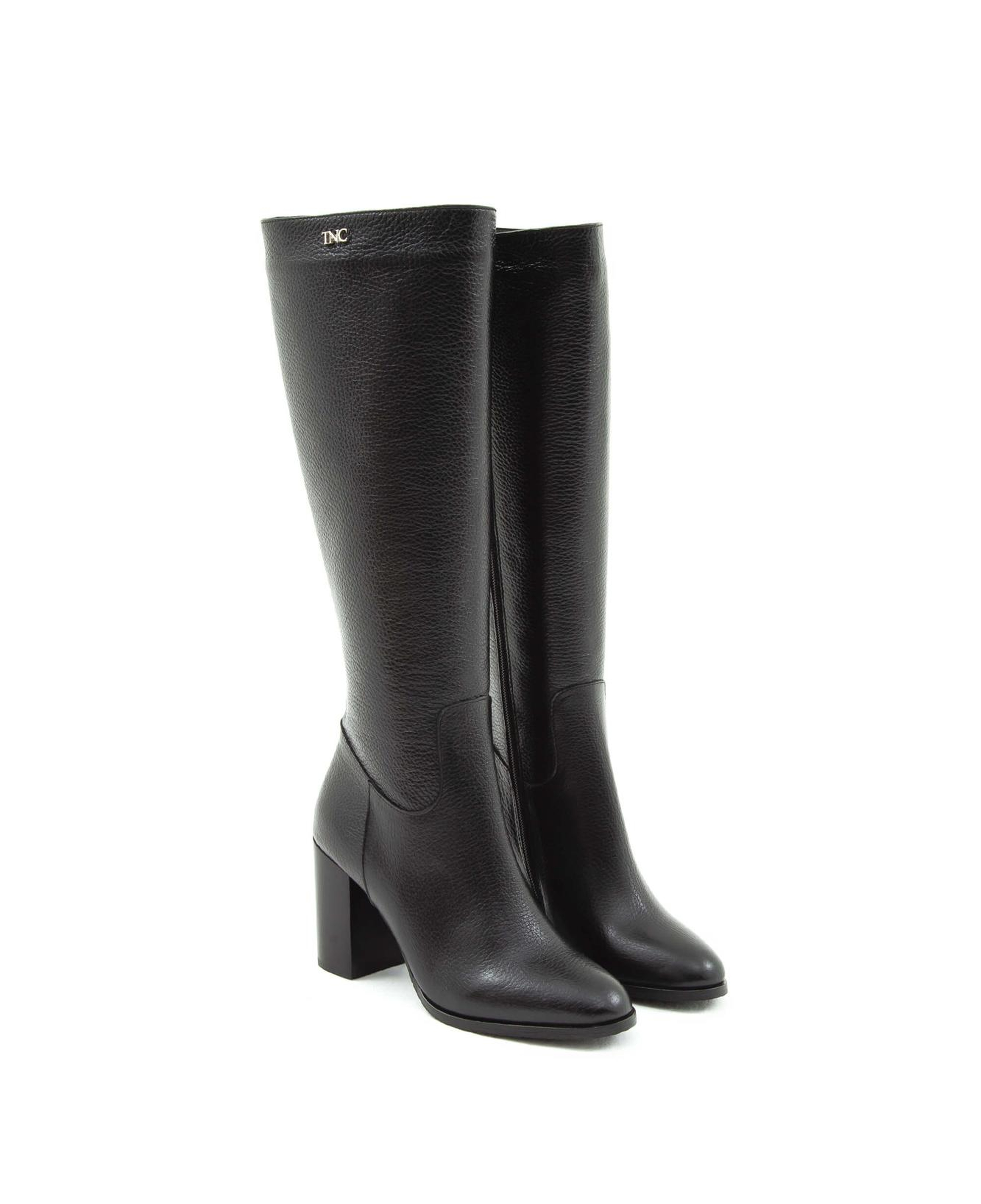 Tamer Tanca Kadın Hakiki Deri Siyah Floter Klasik Çizme