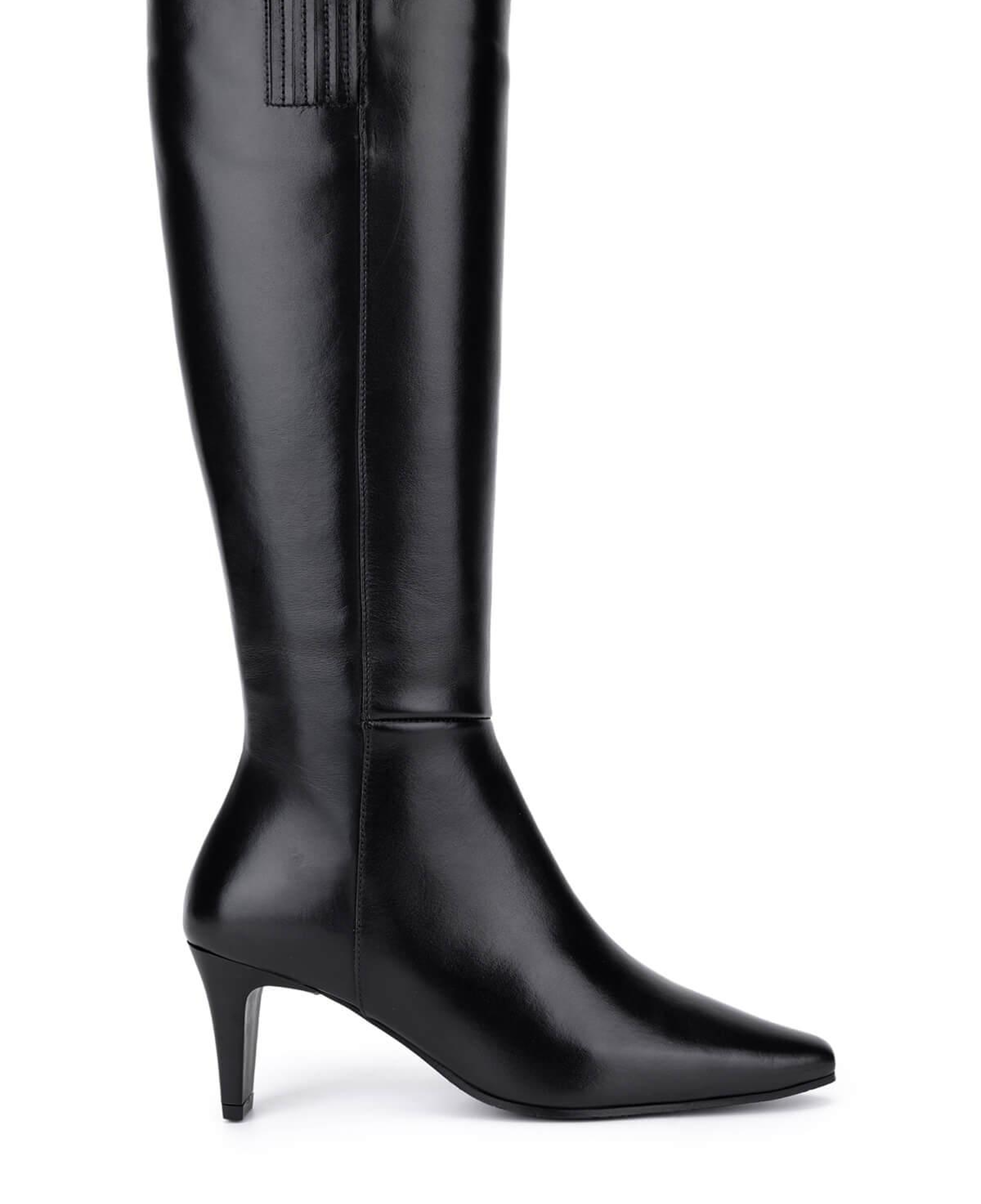 Tamer Tanca Kadın Hakiki Deri Siyah Klasik Çizme