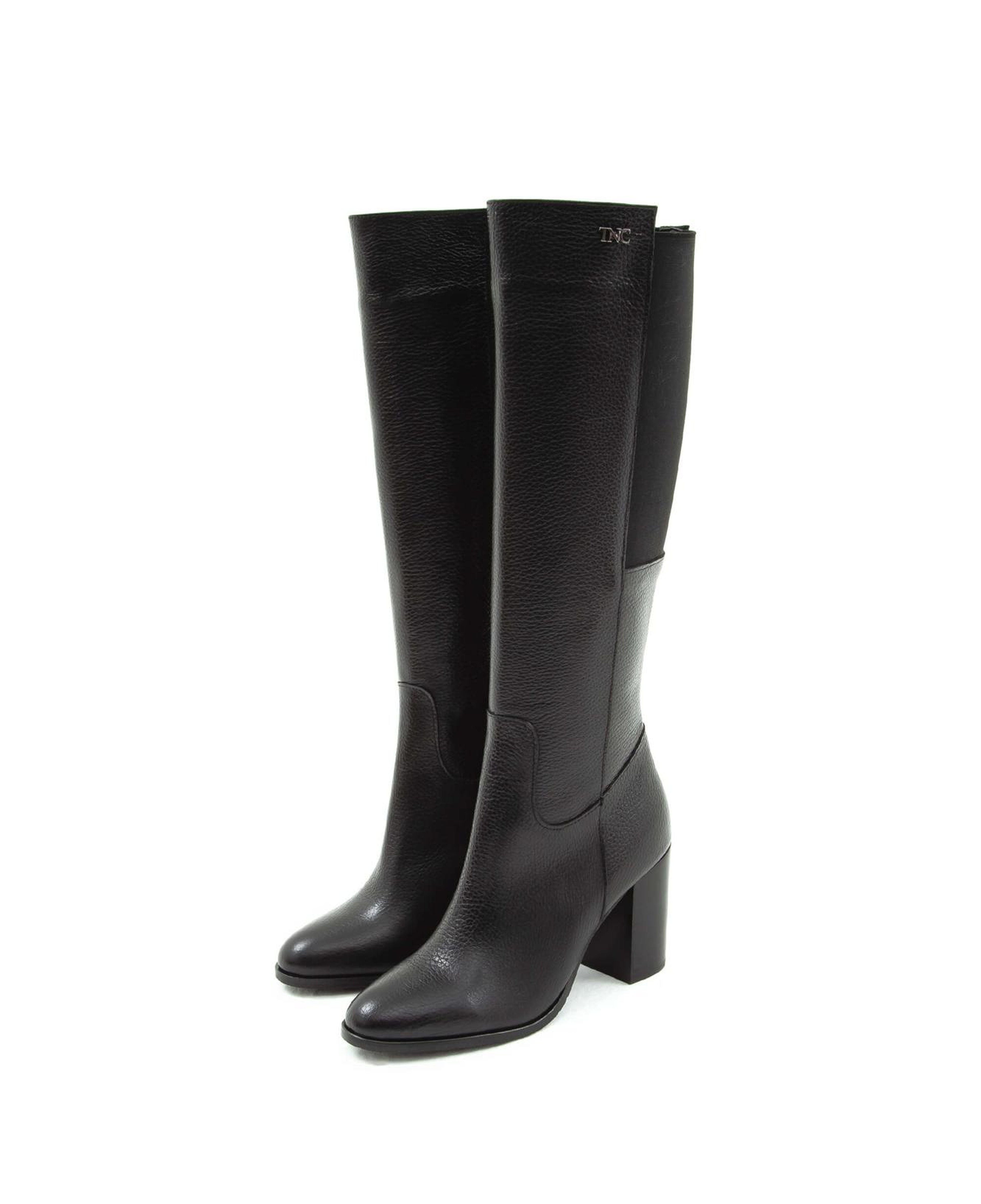Tamer Tanca Kadın Hakiki Deri Siyah Klasik Çizme