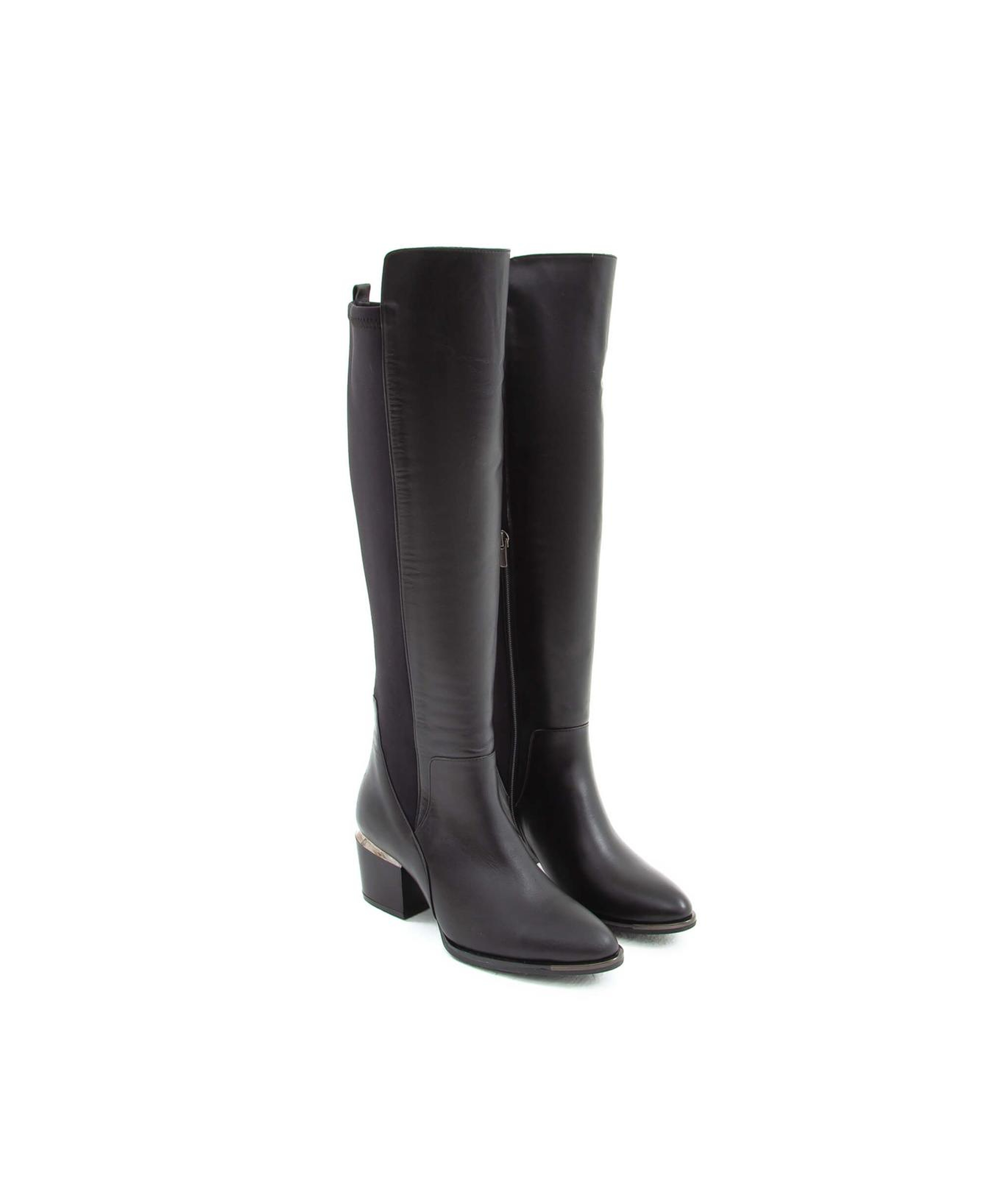 Tamer Tanca Kadın Hakiki Deri Siyah Klasik Çizme