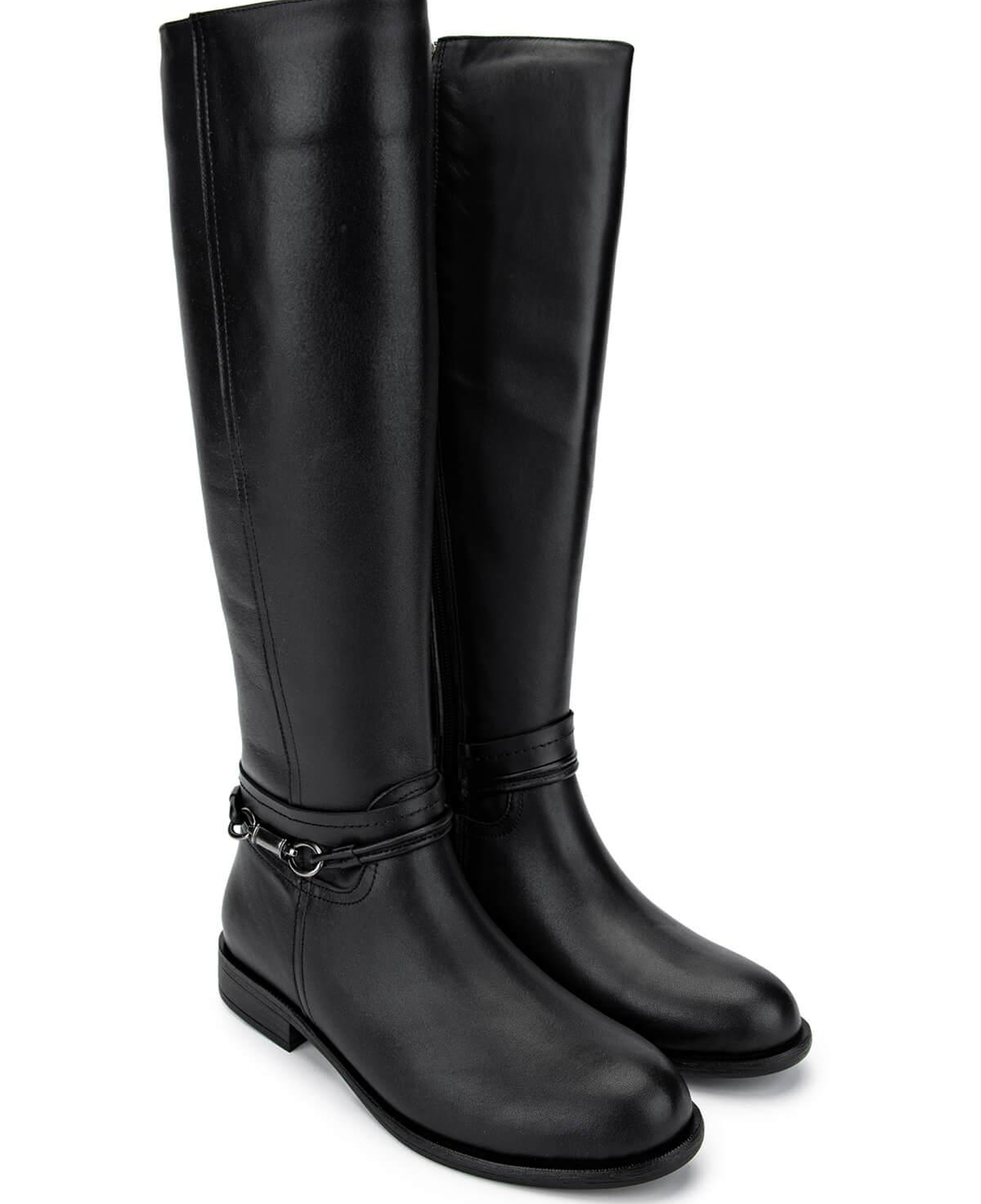 Tamer Tanca Kadın Hakiki Deri Siyah Deri Klasik Çizme