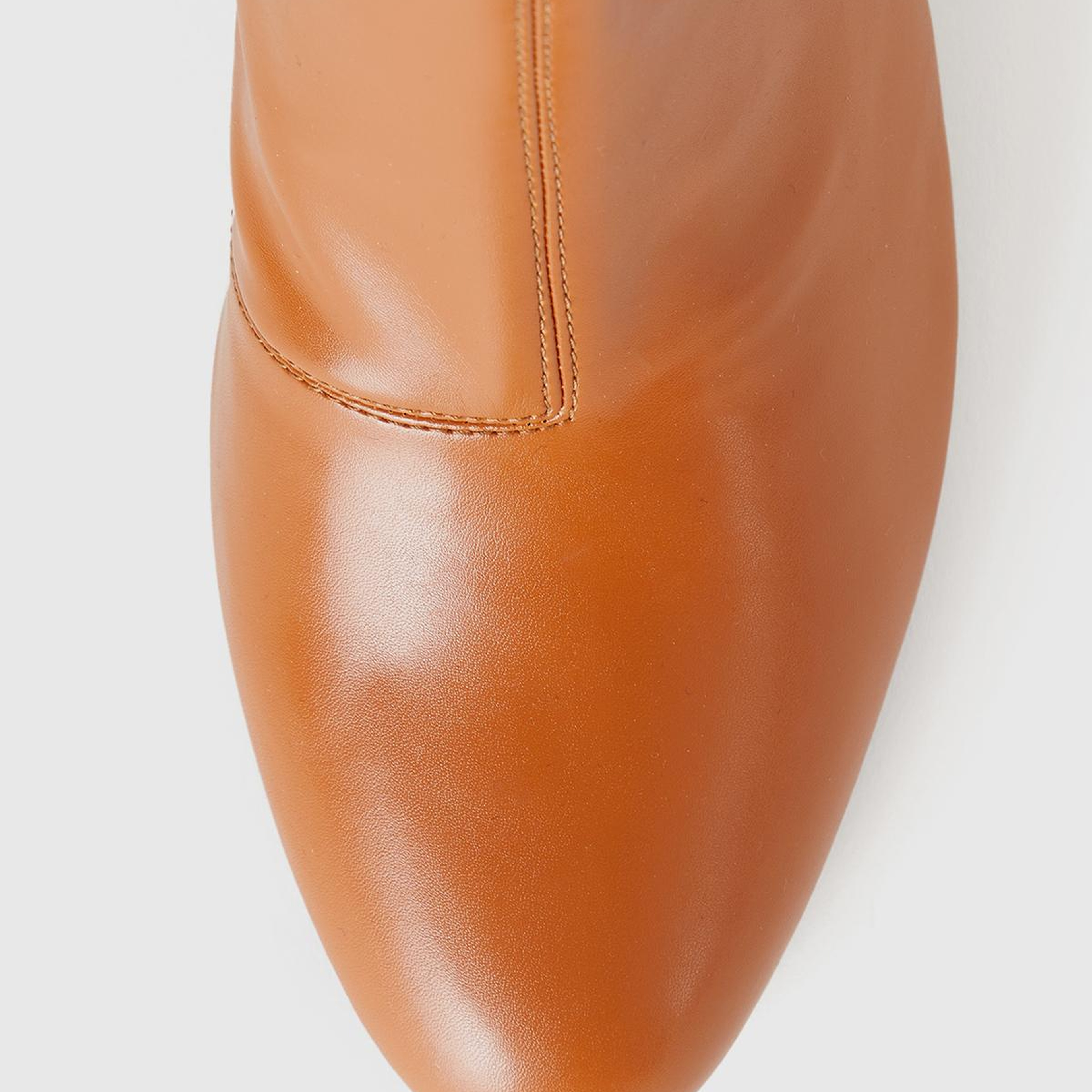 Kadın Karamel Sivri Burun Topuklu Bot