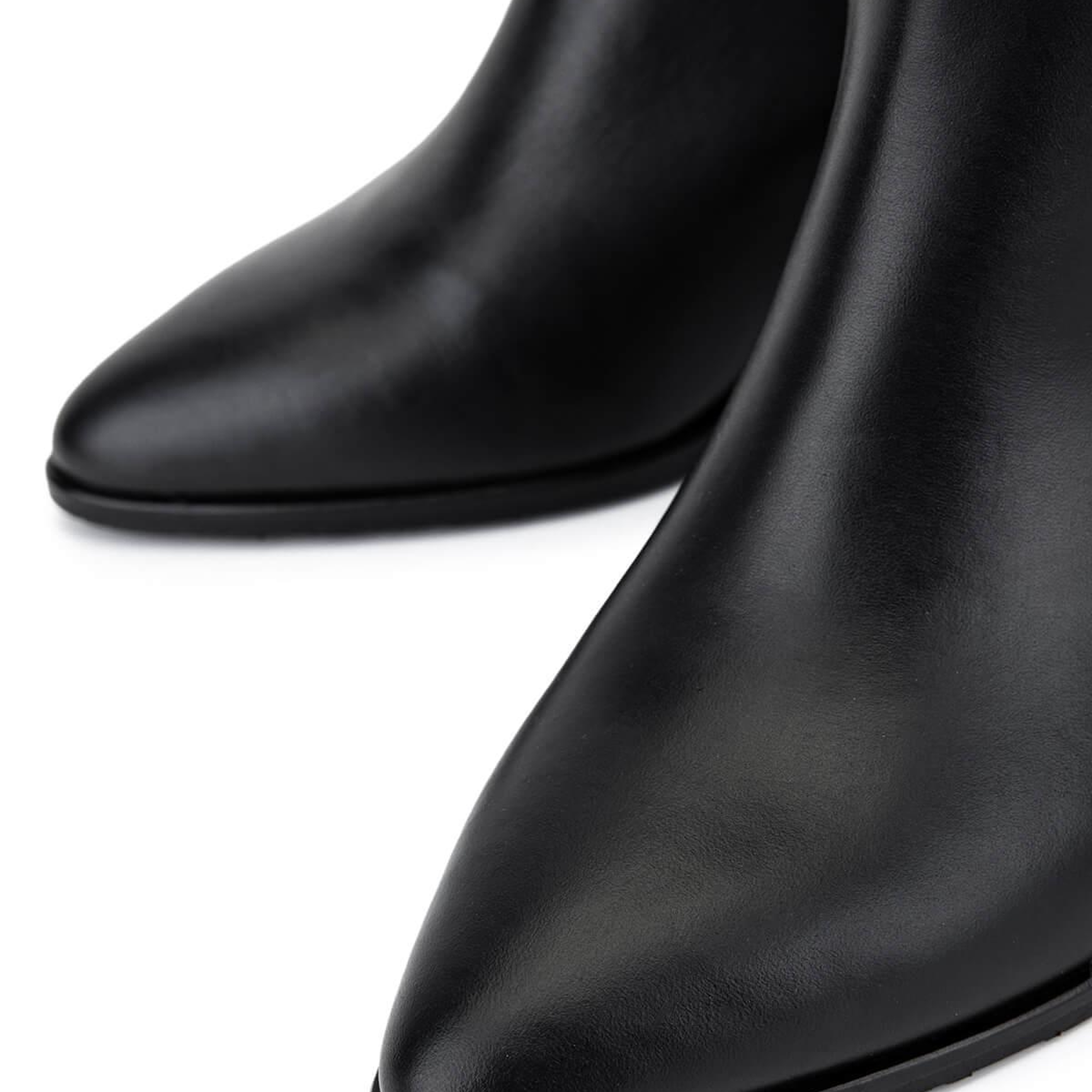 Tamer Tanca Kadın Hakiki Deri Siyah Topuklu Çizme