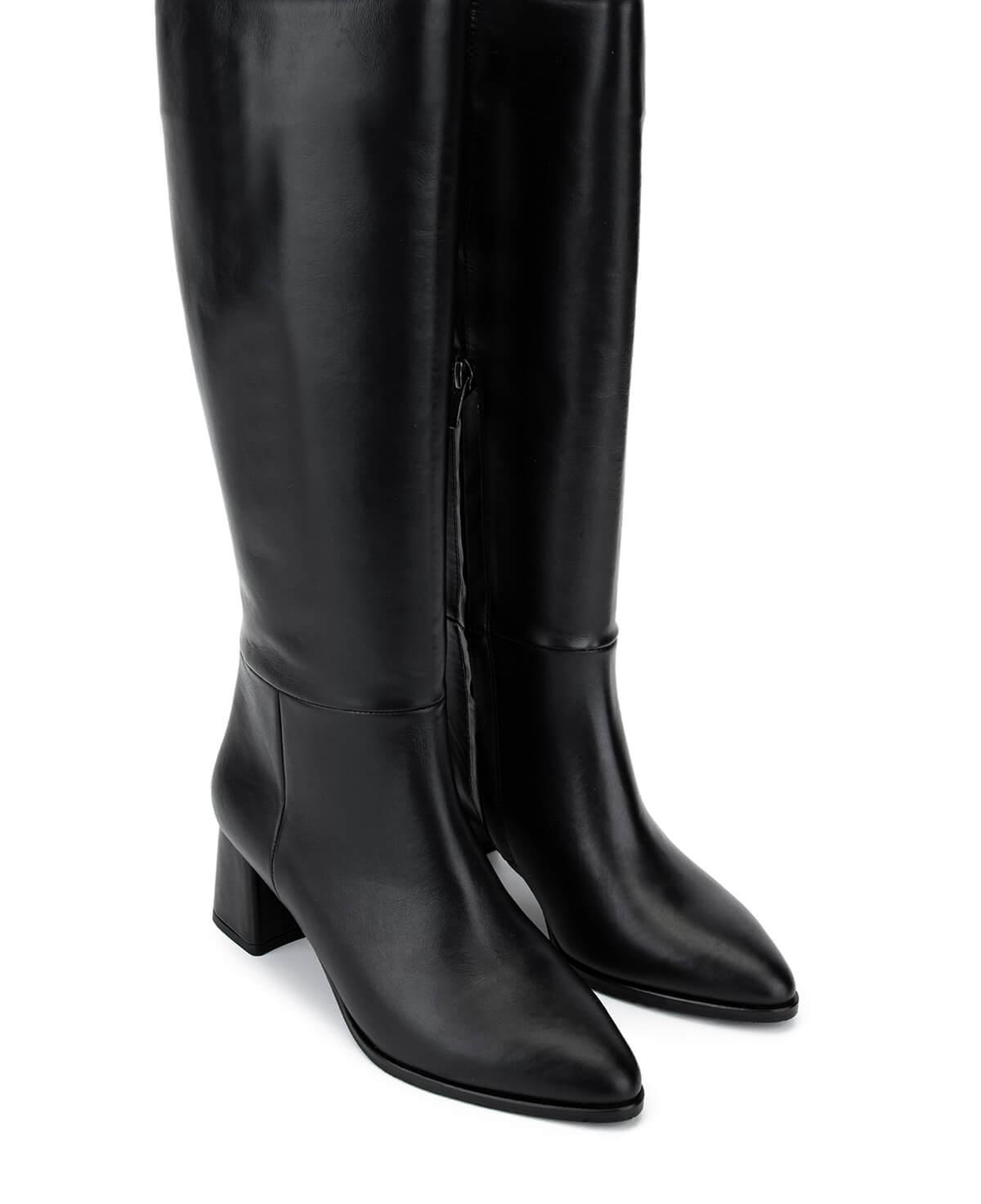 Tamer Tanca Kadın Hakiki Deri Siyah Topuklu Çizme