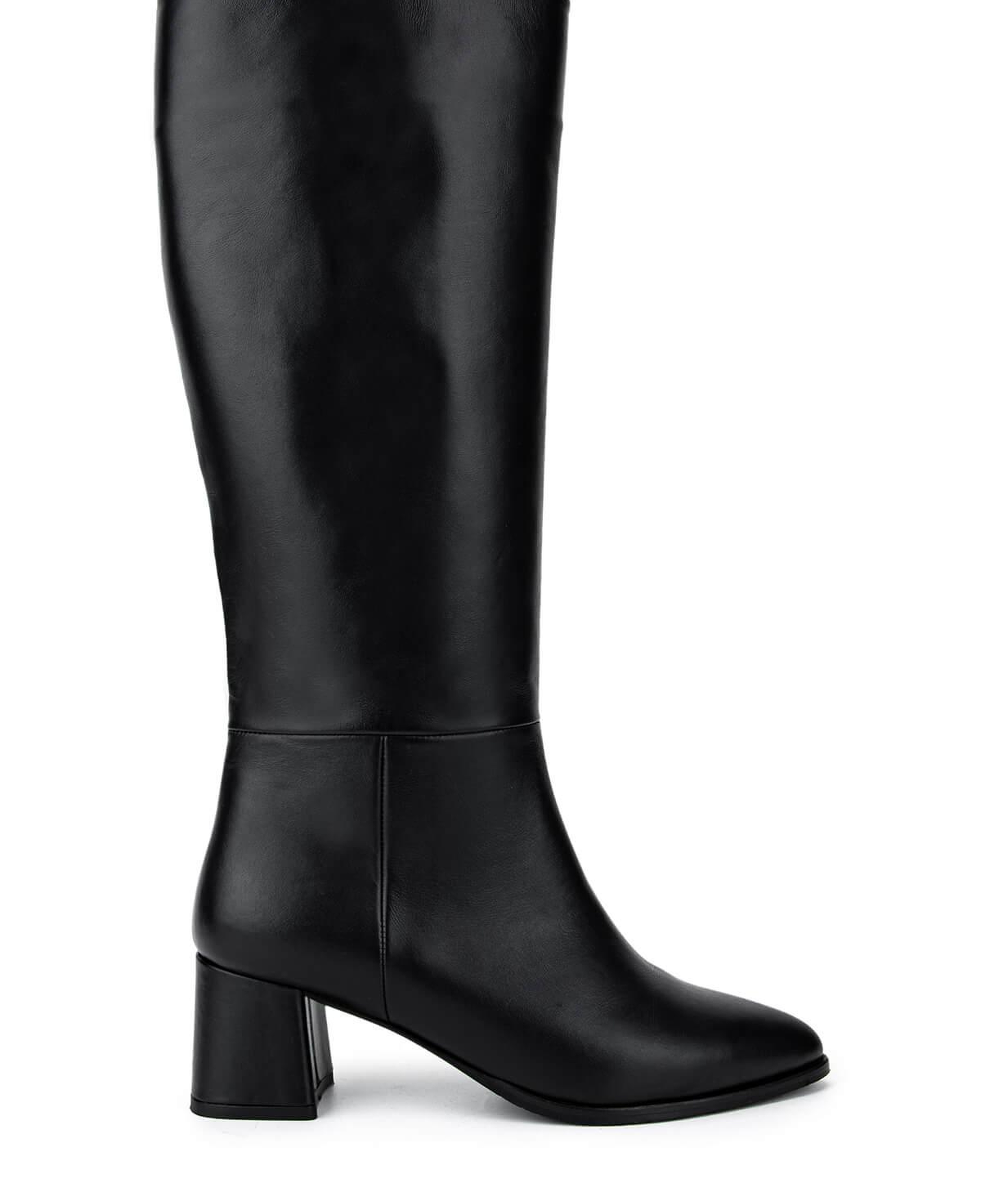 Tamer Tanca Kadın Hakiki Deri Siyah Topuklu Çizme