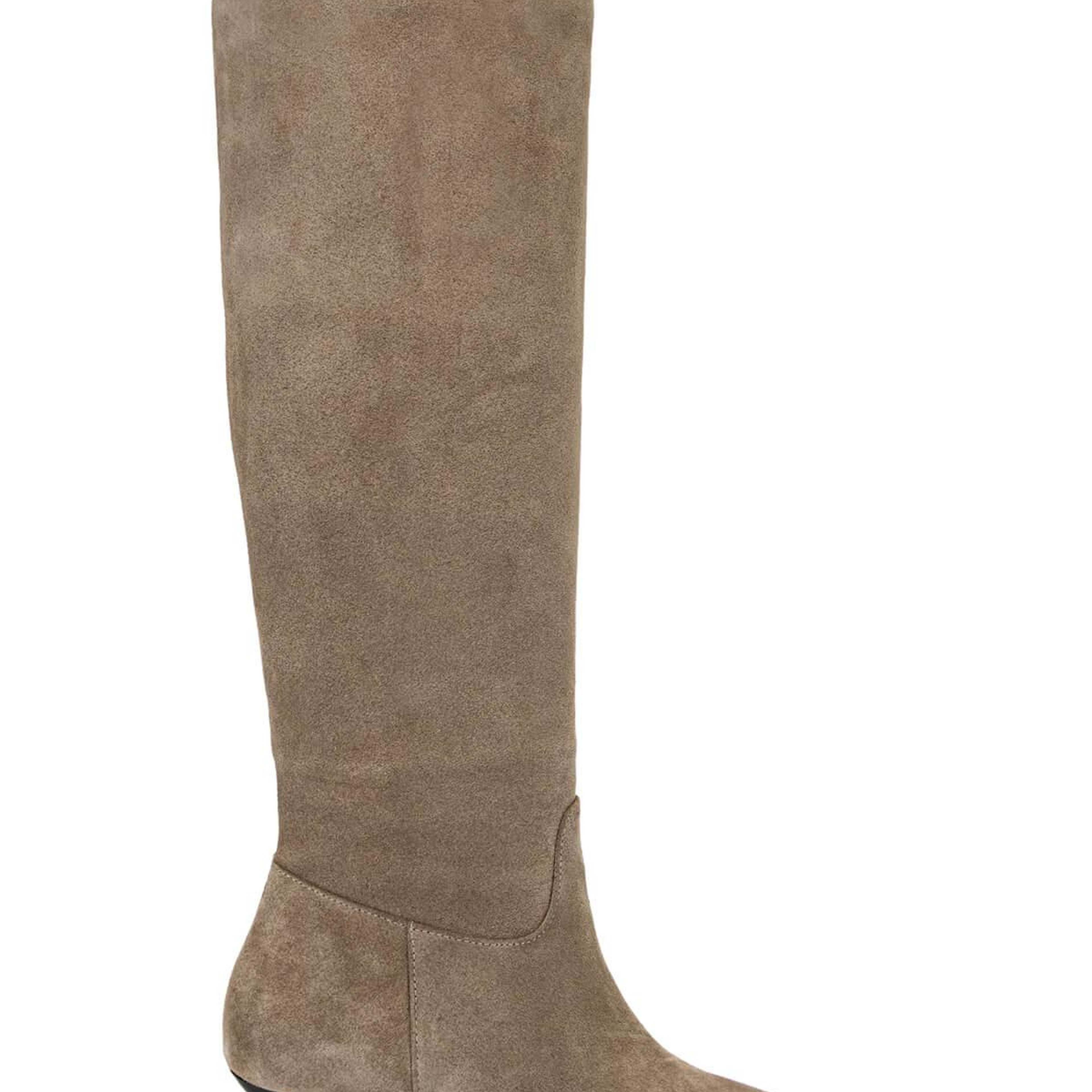 Tamer Tanca Kadın Hakiki Deri Bej Süet Topuklu Çizme