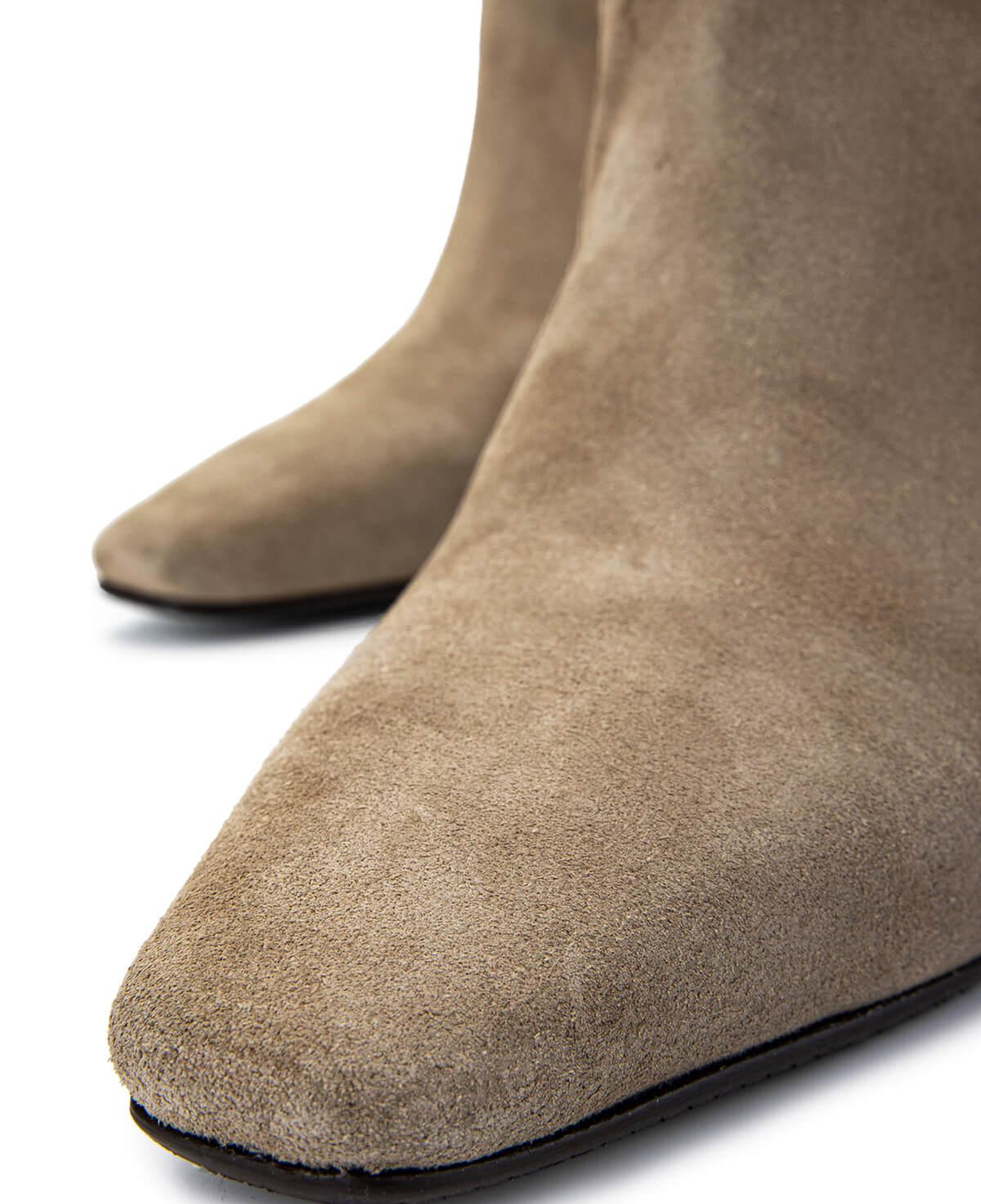 Tamer Tanca Kadın Hakiki Deri Bej Süet Topuklu Çizme