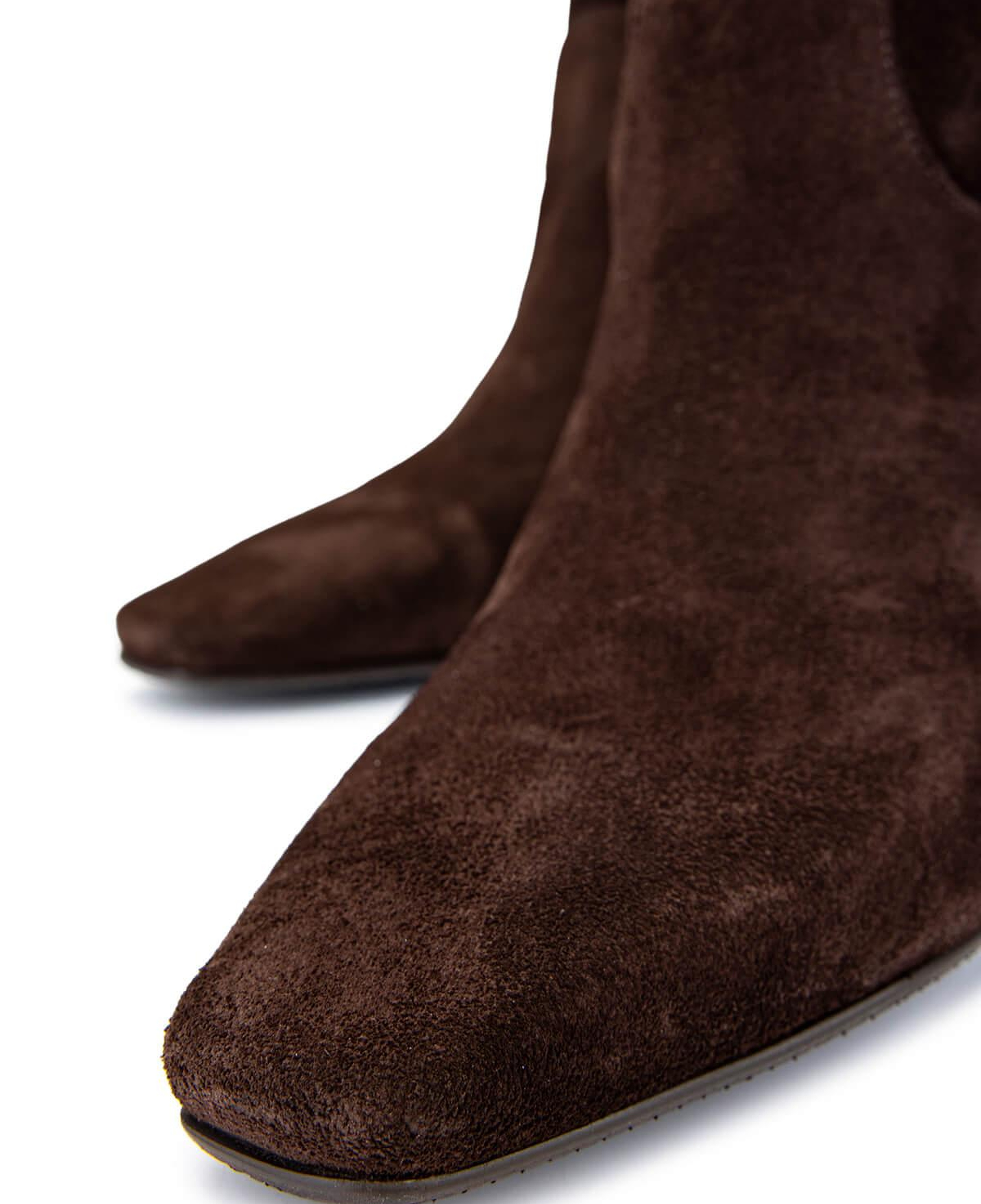 Tamer Tanca Kadın Hakiki Deri Kahverengi Süet Topuklu Çizme