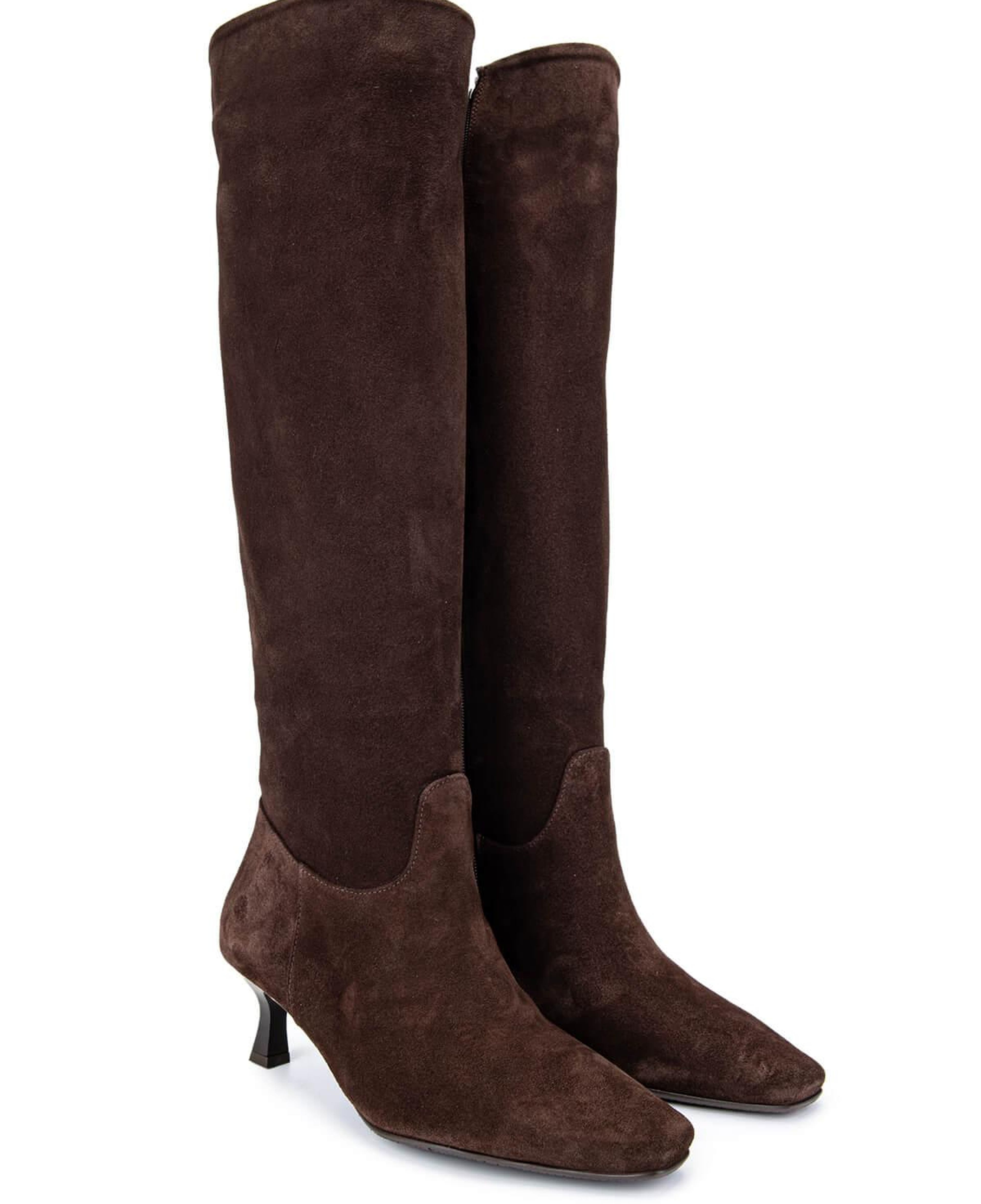Tamer Tanca Kadın Hakiki Deri Kahverengi Süet Topuklu Çizme