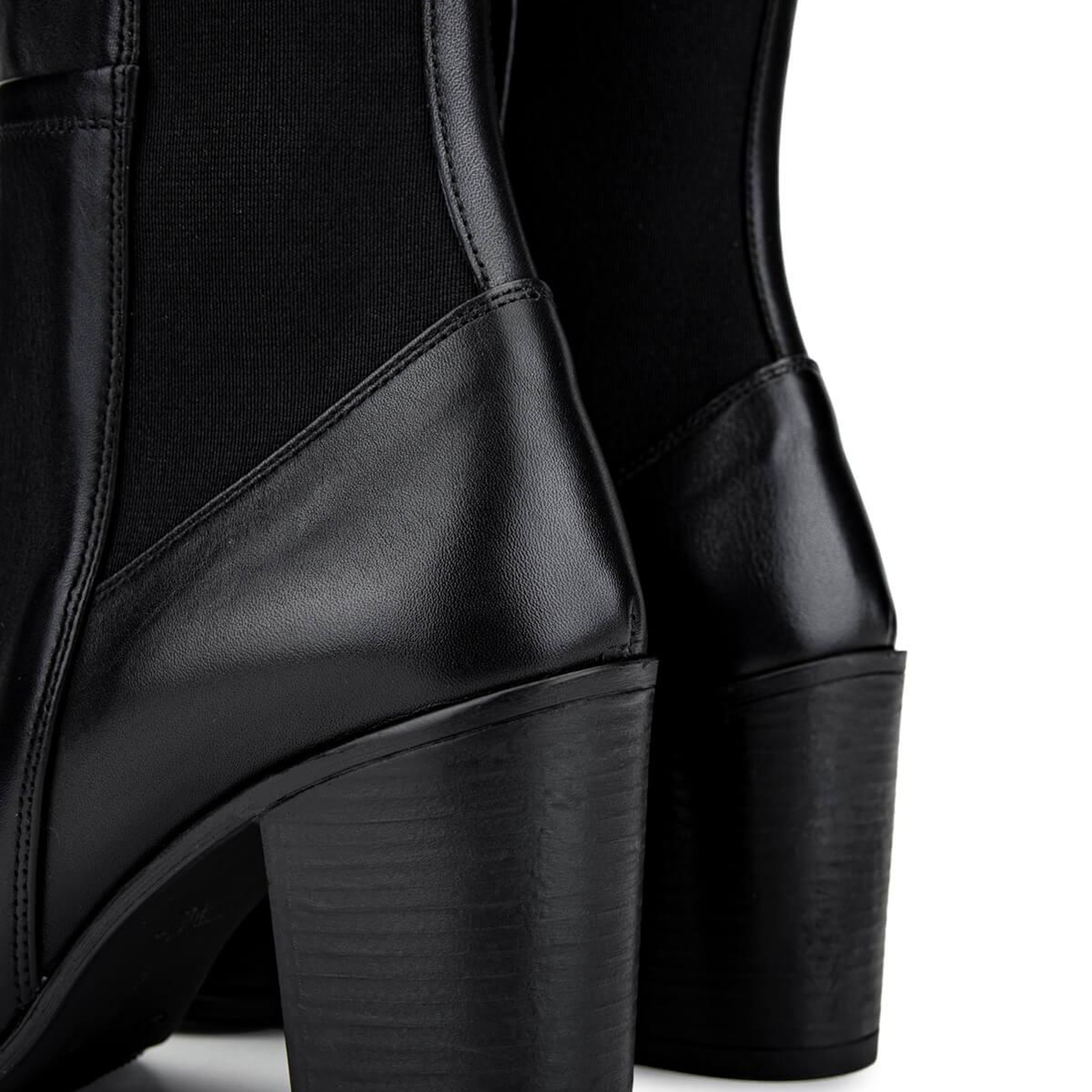 Tamer Tanca Kadın Hakiki Deri Siyah Deri Topuklu Çizme