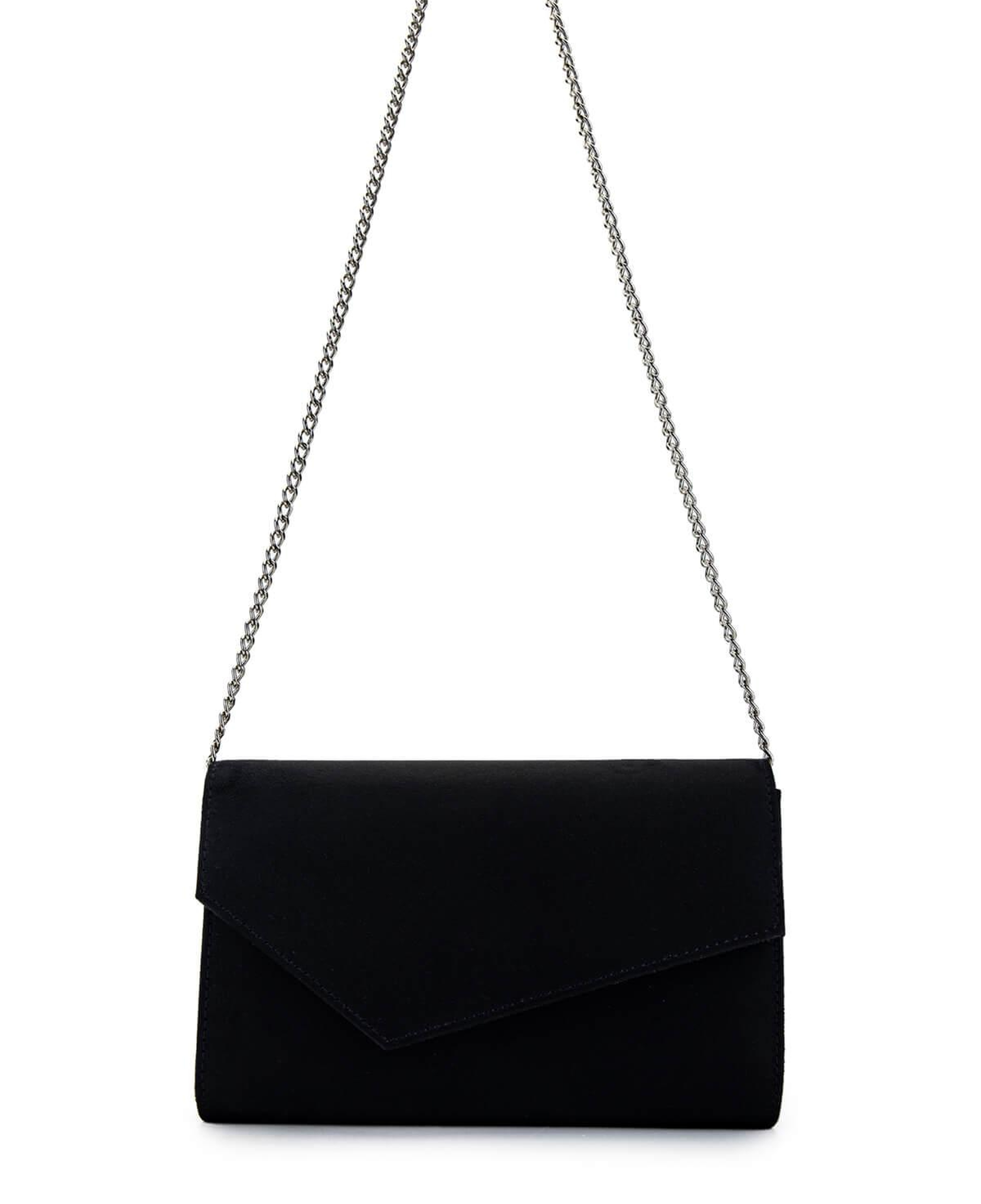 Tamer Tanca Kadın Vegan Siyah Süet Omuz Çanta