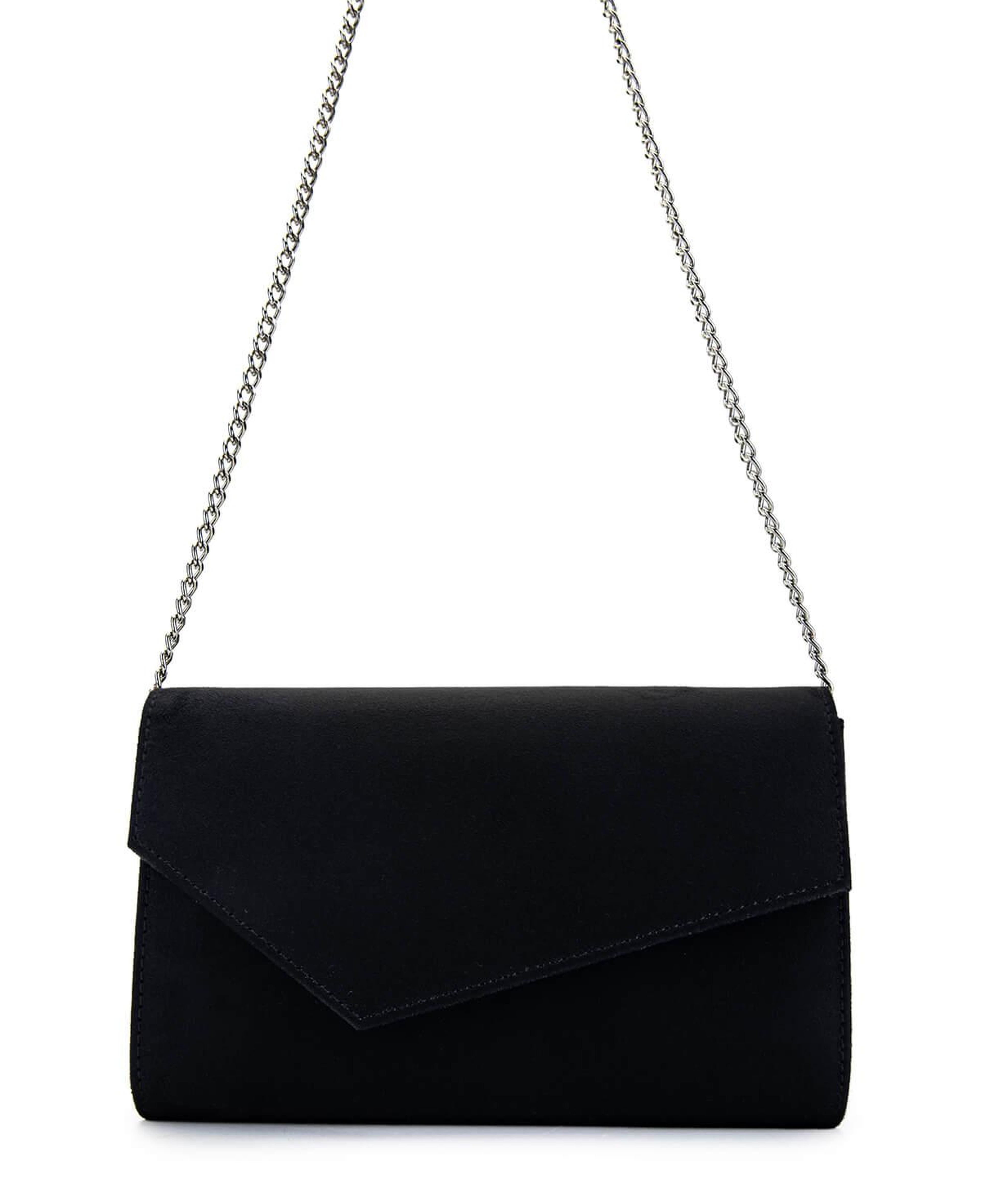 Tamer Tanca Kadın Vegan Siyah Süet Omuz Çanta