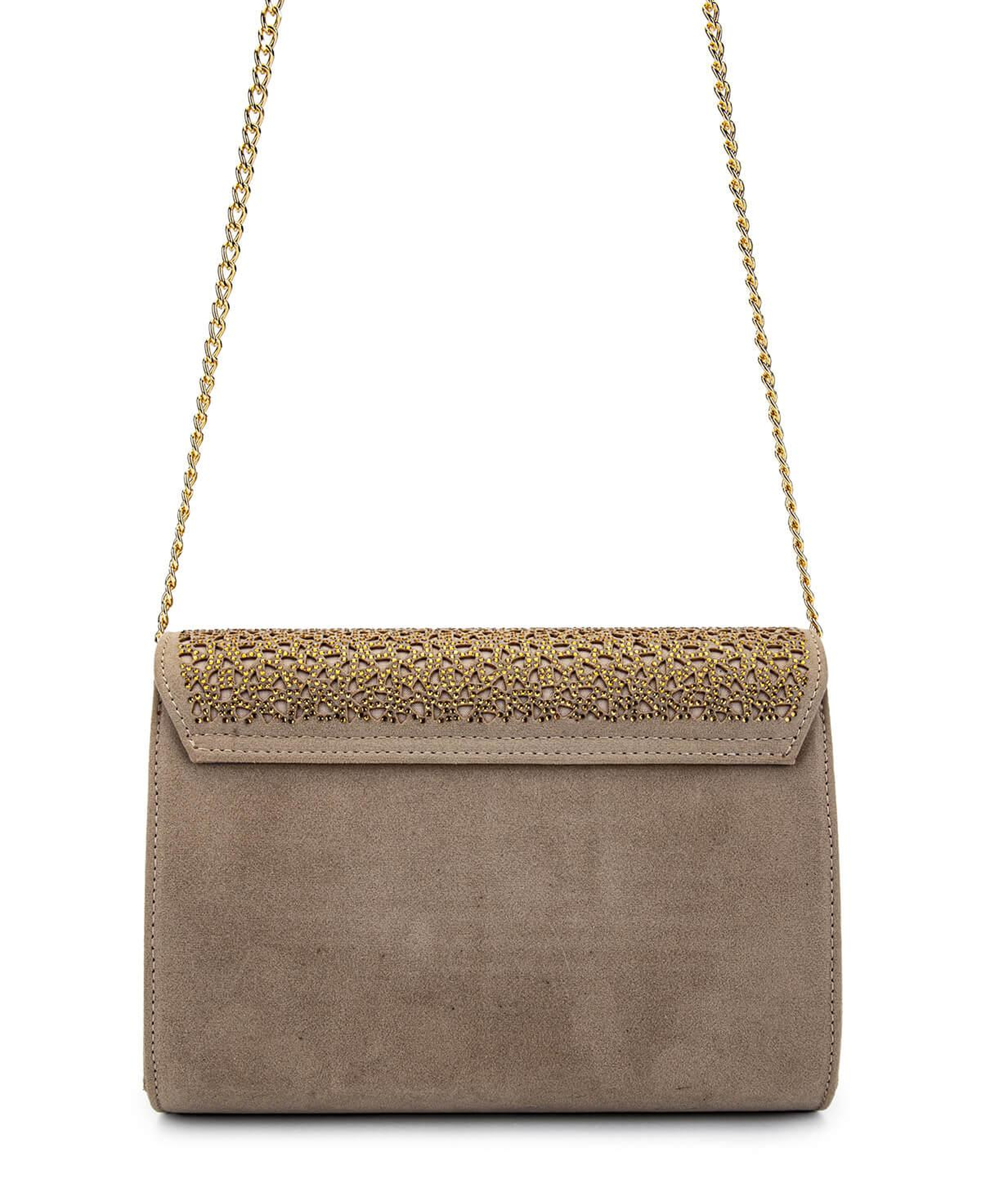 Tamer Tanca Kadın Vegan Bej Süet Omuz Çanta